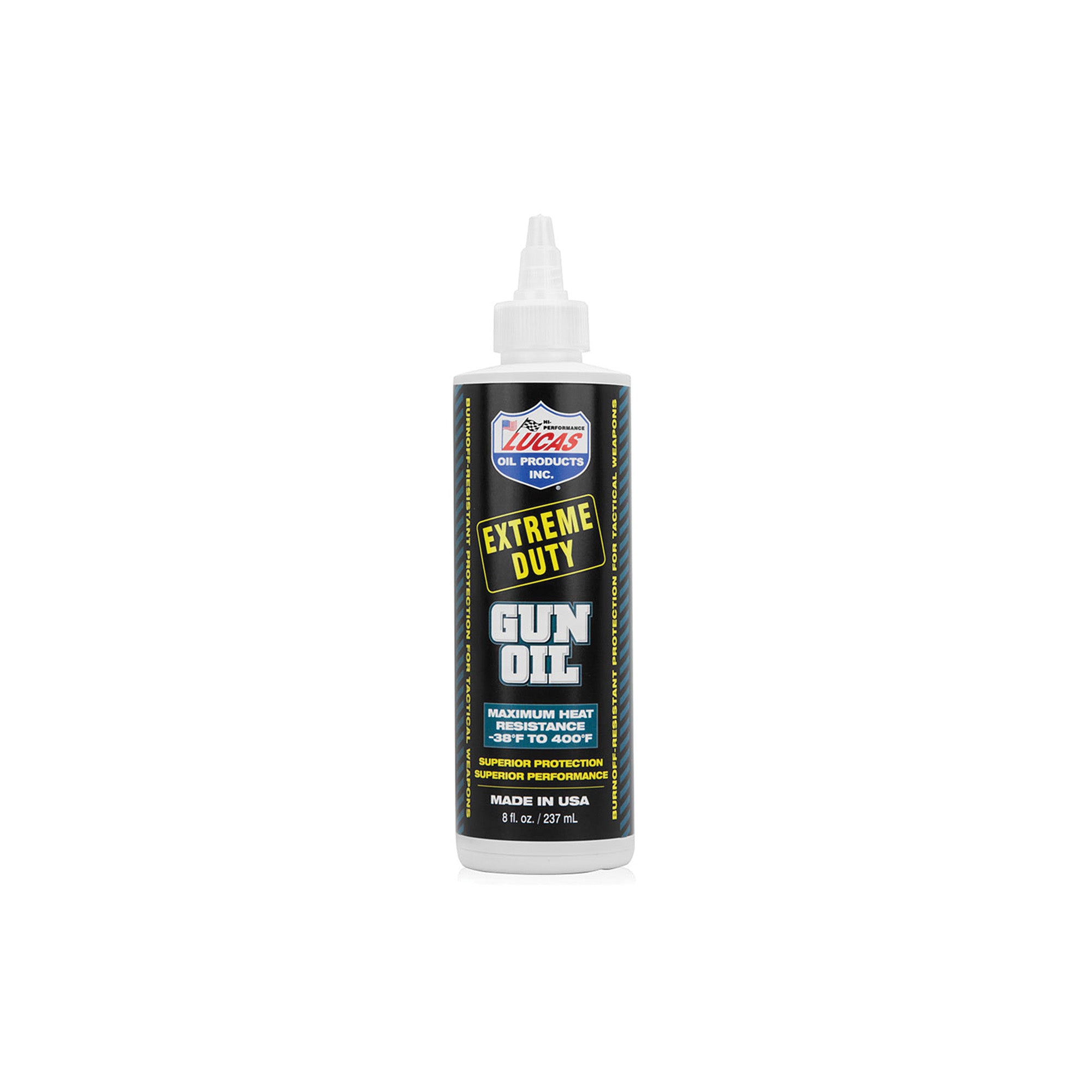 Lucas Oil Extreme Duty Gun Oil 8 oz - Superior Firearm Lubricant for Semi-Auto, Full Auto, and Suppressors