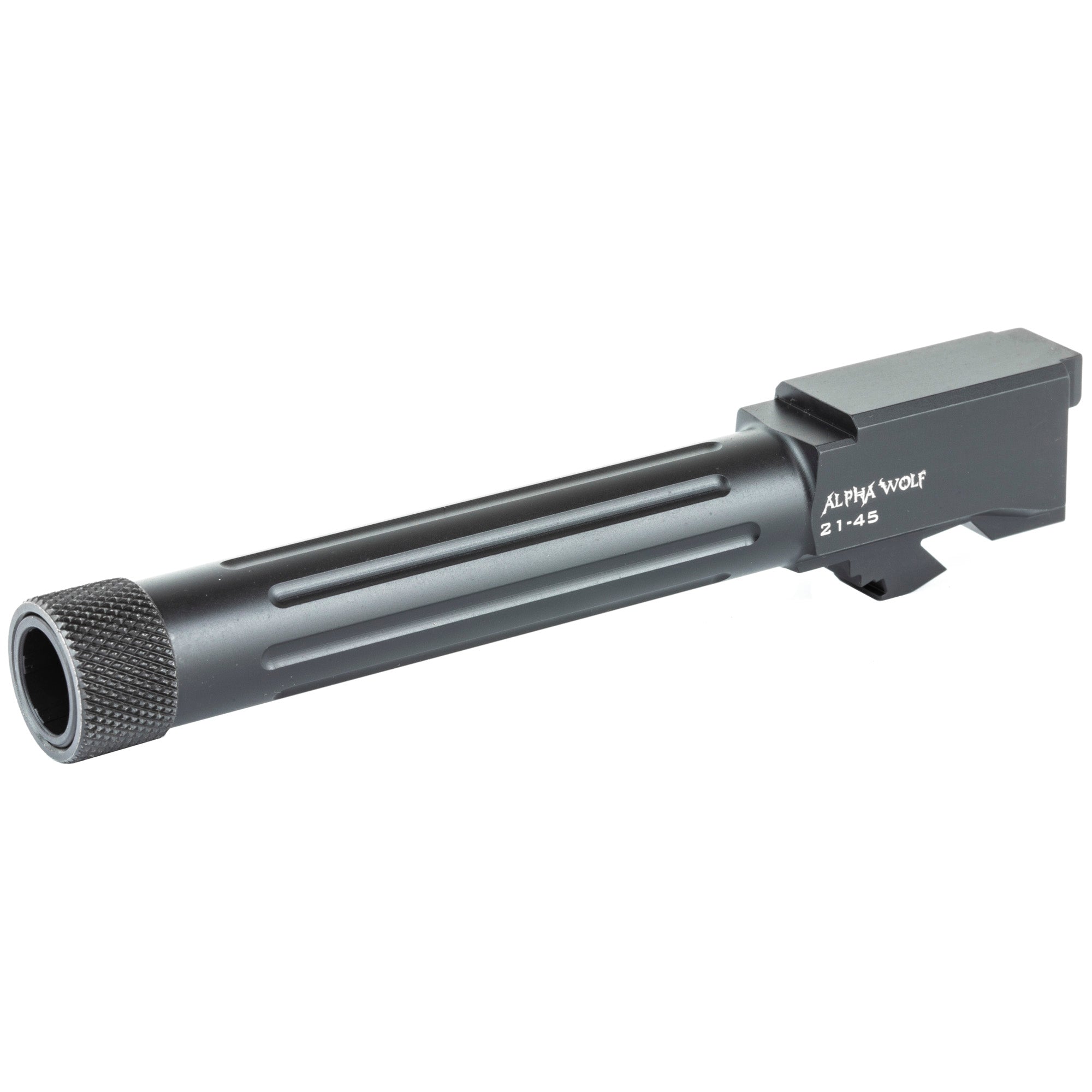 Lone Wolf Distributors Alpha Wolf Barrel for Glock 21 45 ACP Threaded & Fluted Black