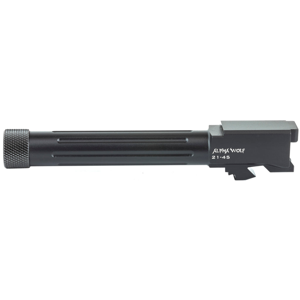 Lone Wolf Distributors Alpha Wolf Barrel for Glock 21 45 ACP Threaded & Fluted Black