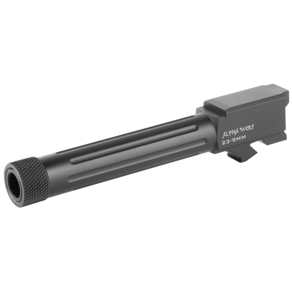 Lone Wolf Distributors Alpha Wolf 9mm Threaded & Fluted Barrel for G23/G32, Part AW-239TH