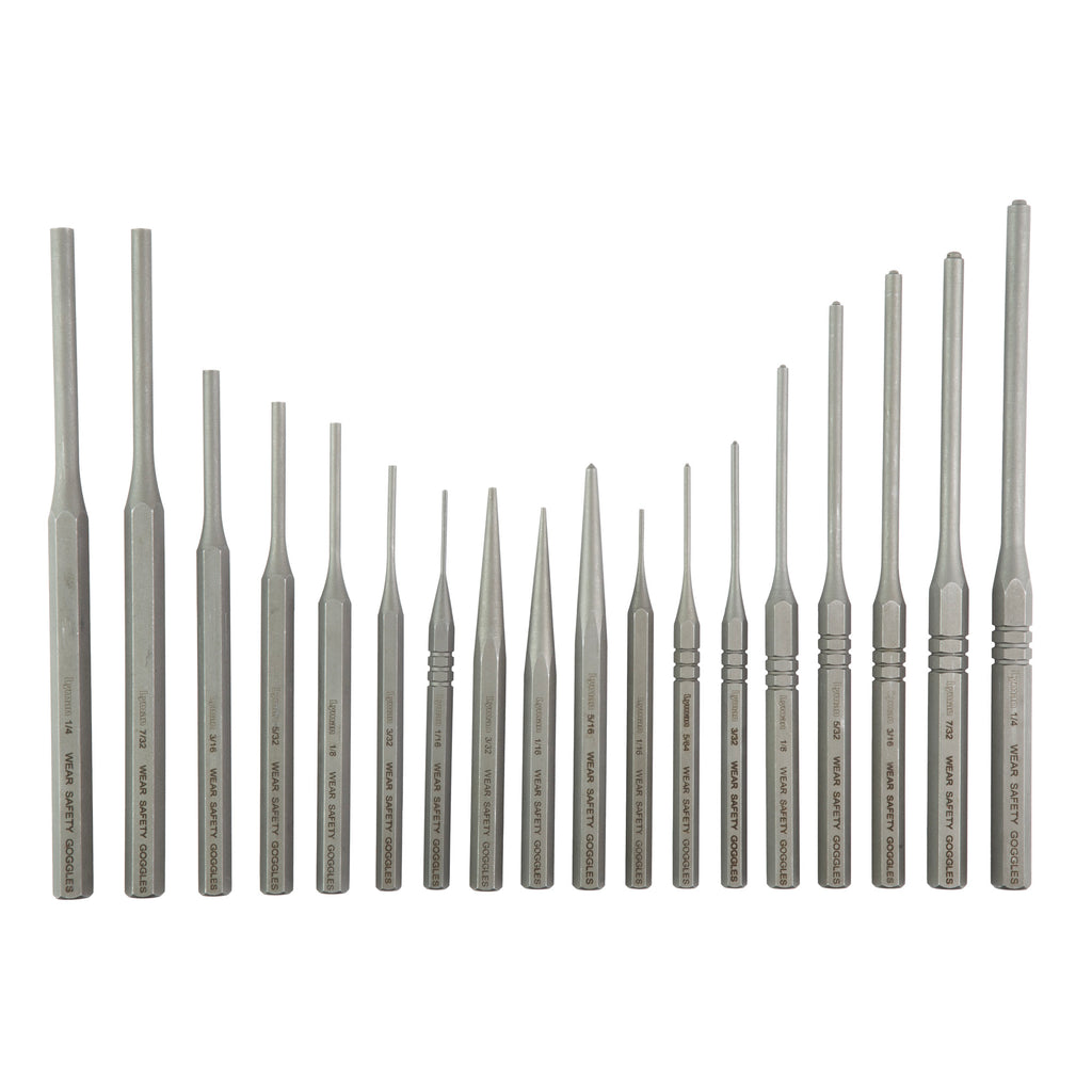 Lyman Products Armorer's 18-Piece Steel Hex Punch Set with Custom Walnut Bench Block