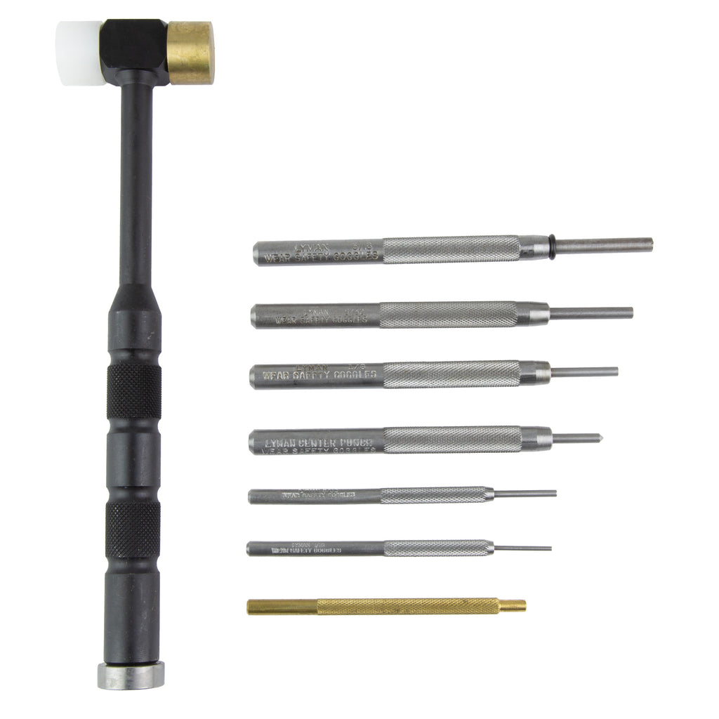 Lyman Products Deluxe Hammer & Punch Set – Complete Steel and Brass Gunsmith Kit