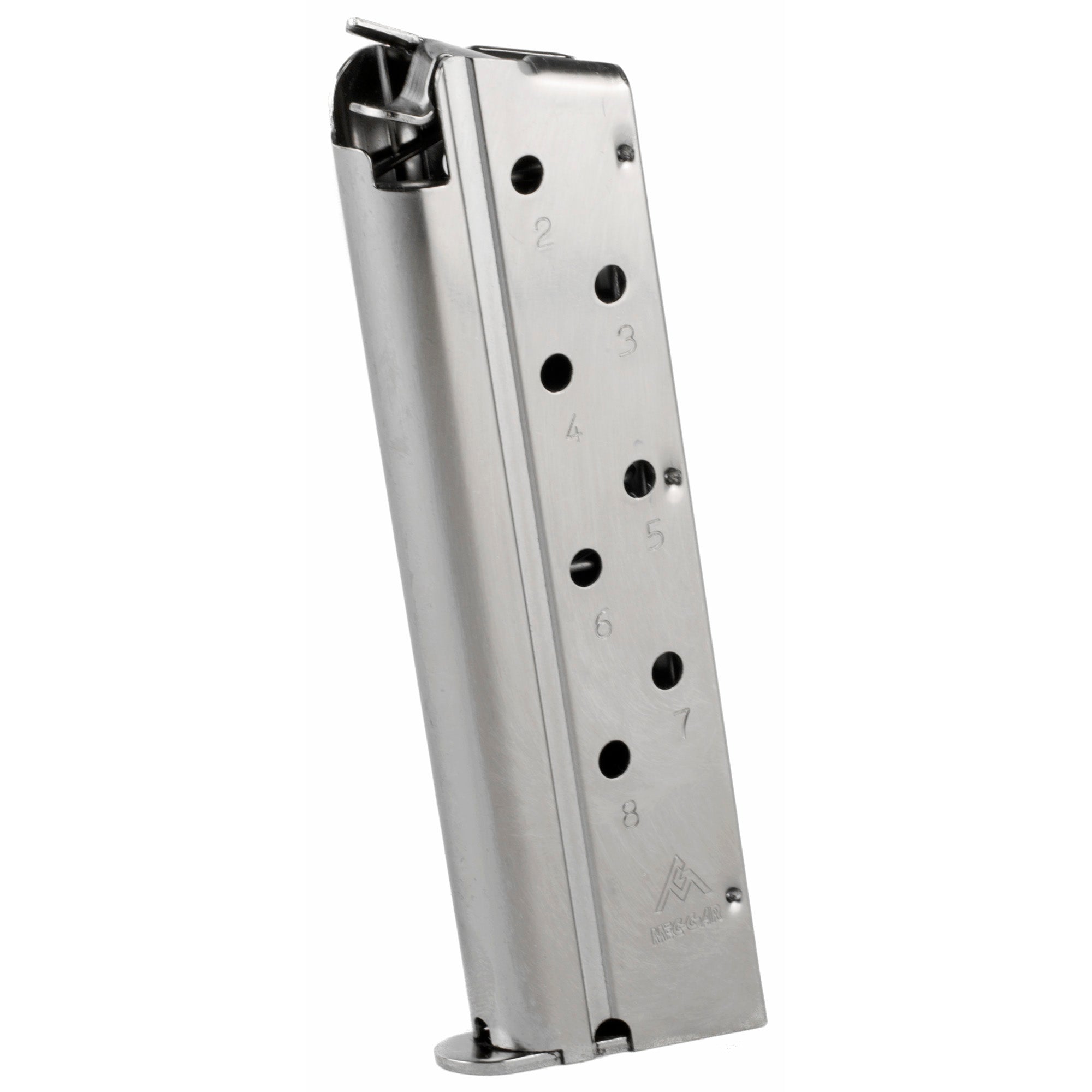 Mec-Gar USA Part MGCGOV40N 8-Round Nickel Magazine for Full Size 1911 Pistols in 40 S&W
