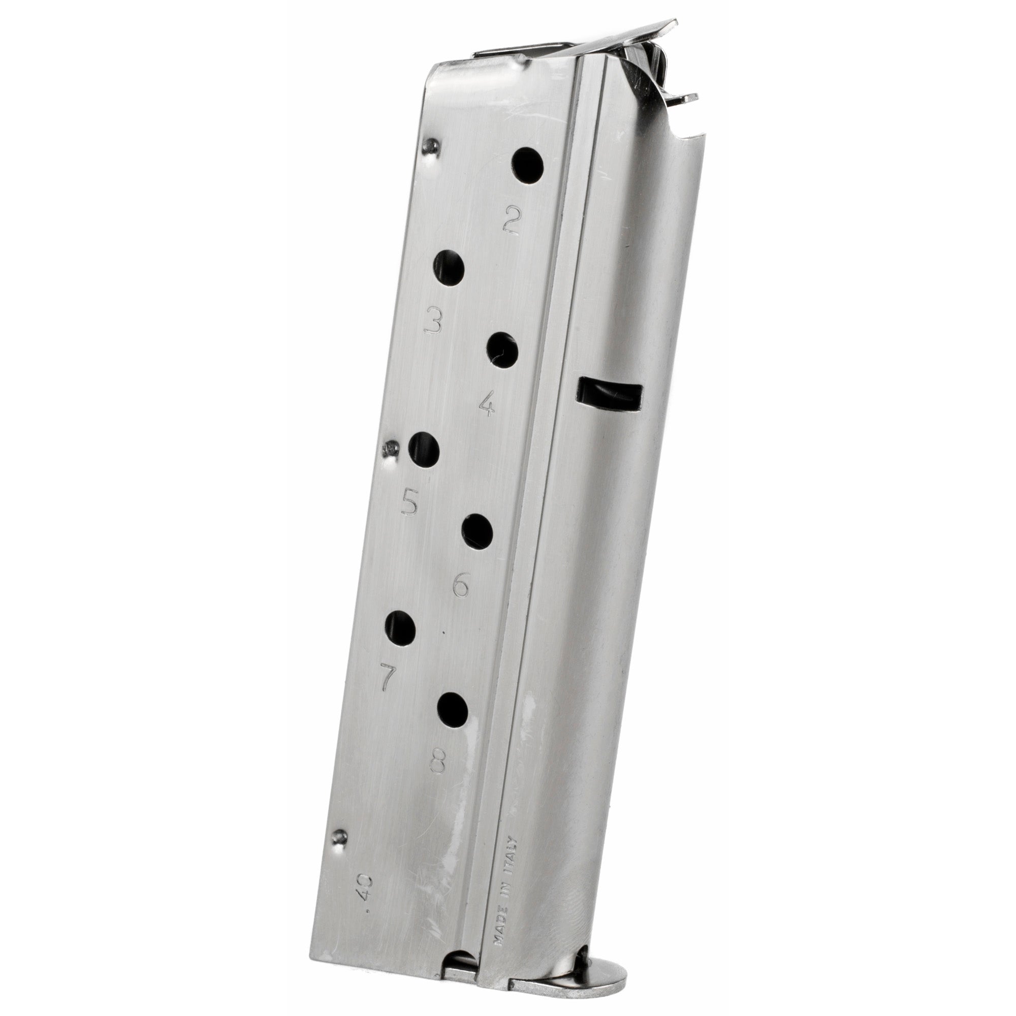 Mec-Gar USA Part MGCGOV40N 8-Round Nickel Magazine for Full Size 1911 Pistols in 40 S&W