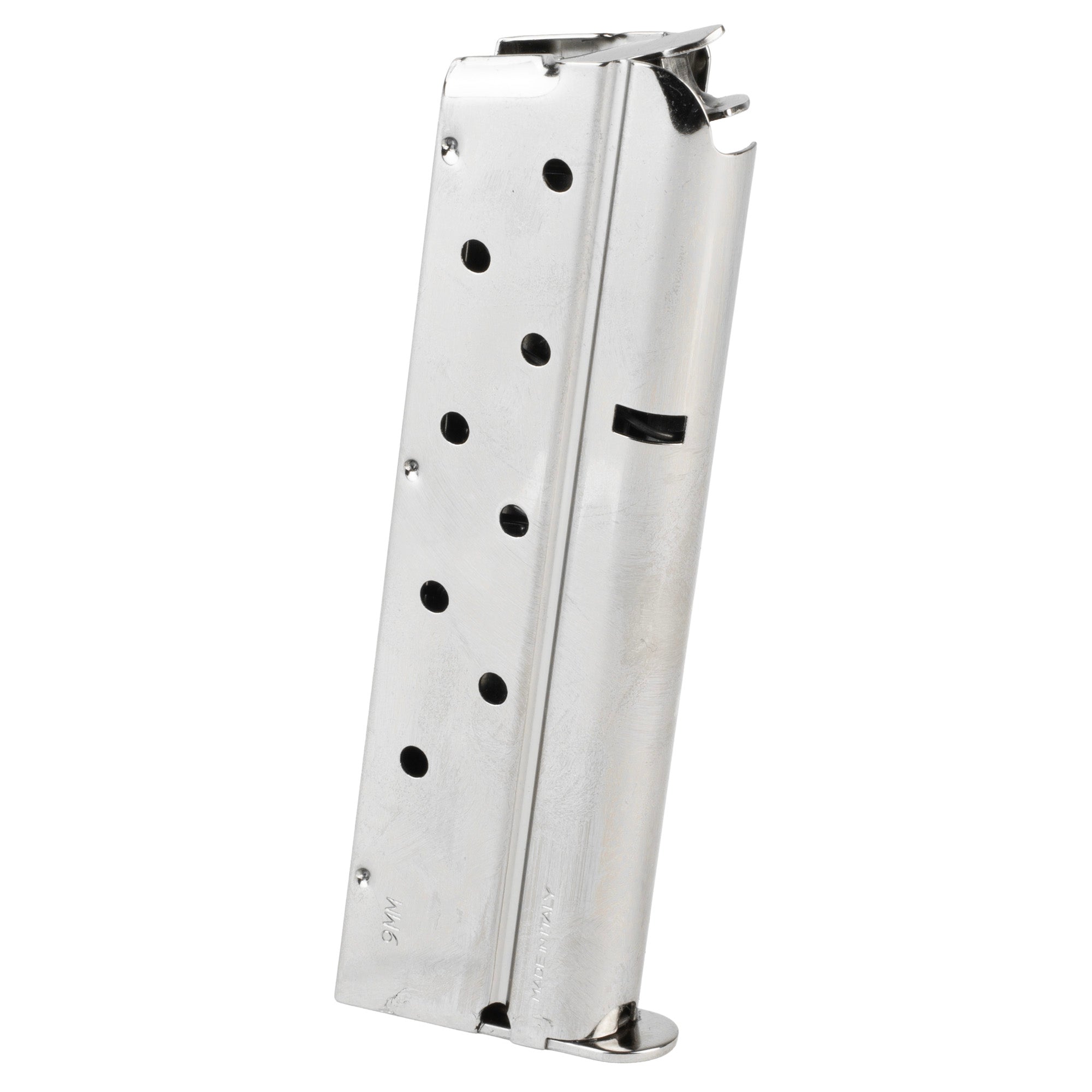 Mec-Gar USA 9mm 9-Round Nickel Magazine for 1911 Full Size Pistols
