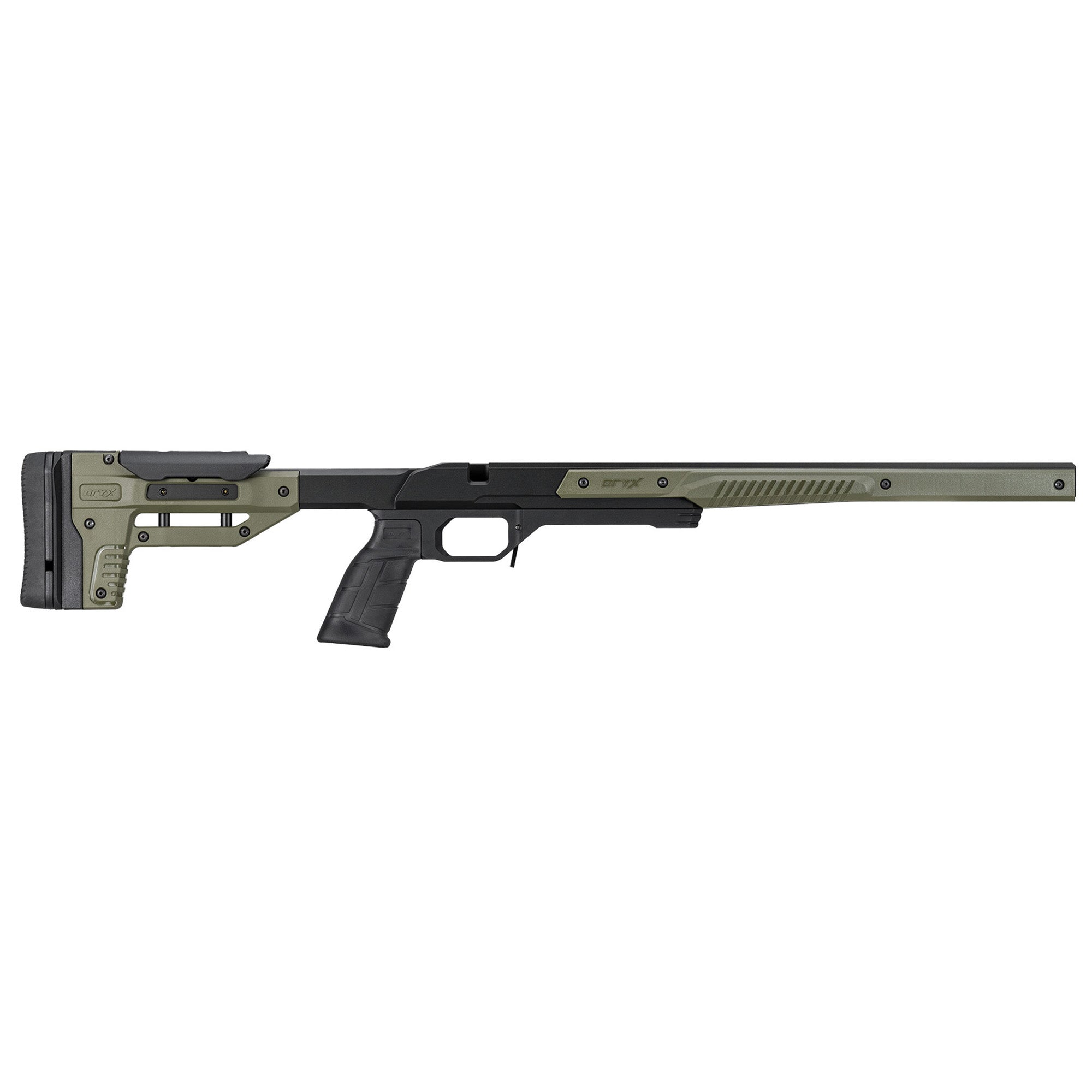 MDT ORYX Sportsman Chassis in Olive Drab Green for Precision Rifle Shooting