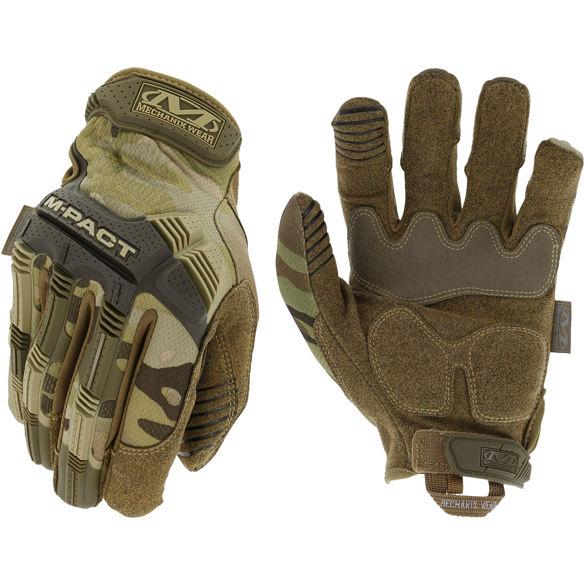 Mechanix Wear M-Pact MultiCam Tactical Gloves - Medium, Synthetic Leather with Impact Protection
