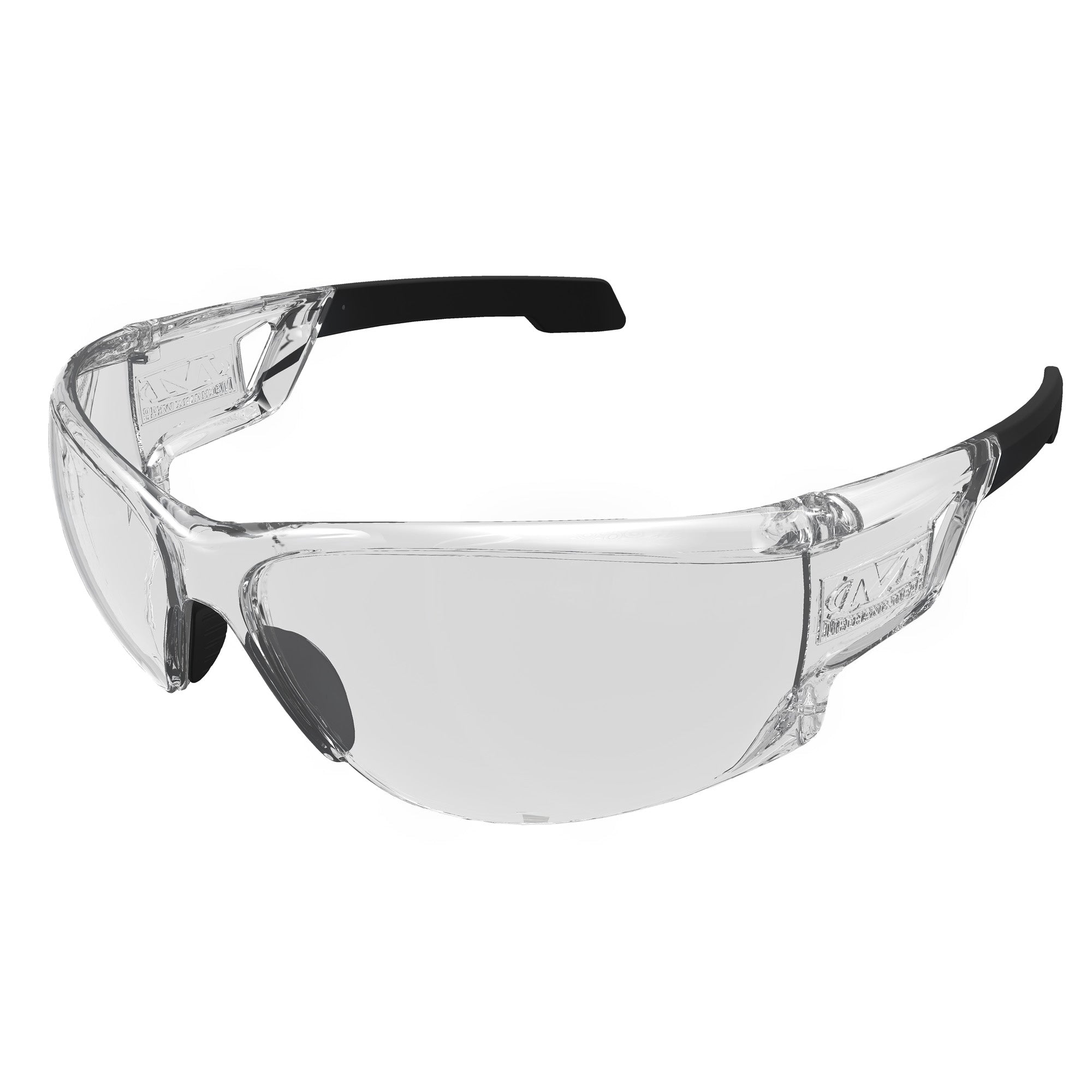 Mechanix Wear Type-N Safety Glasses with Clear Lenses - Black Wraparound Impact-Resistant Eyewear