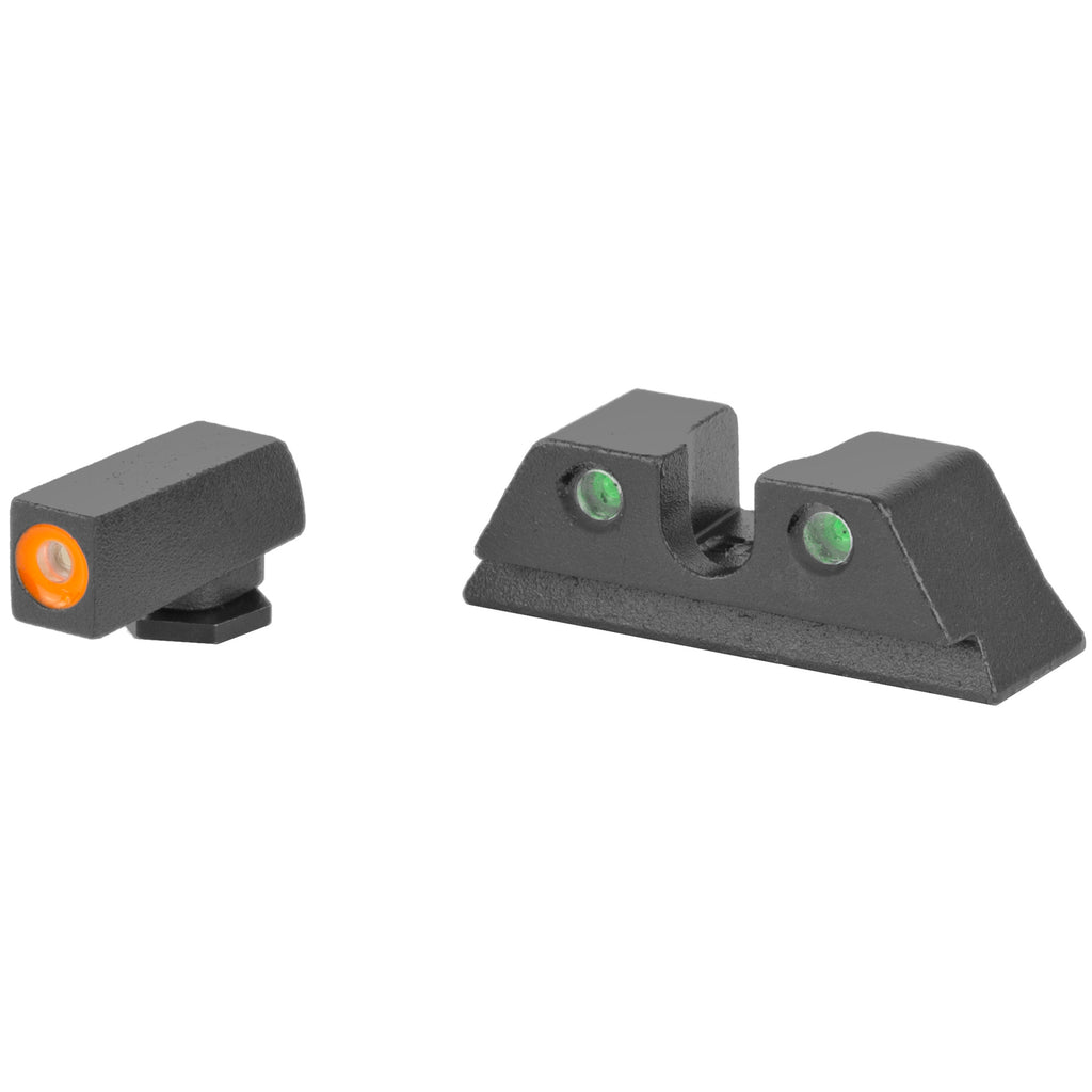 Meprolight Hyper-Bright Green and Orange Fixed Day/Night Pistol Sight for Glock 17/19