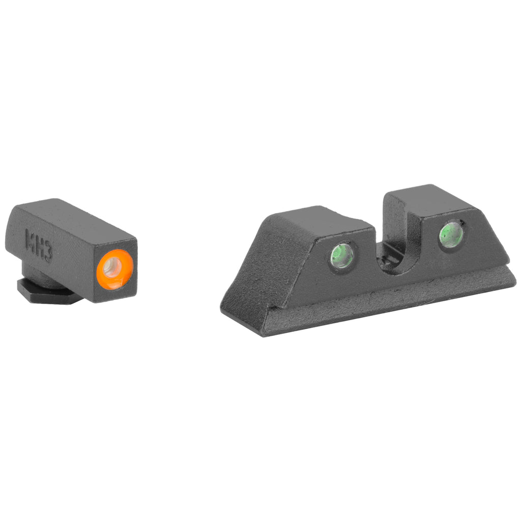 Meprolight Hyper-Bright Green and Orange Fixed Day/Night Pistol Sight for Glock 17/19