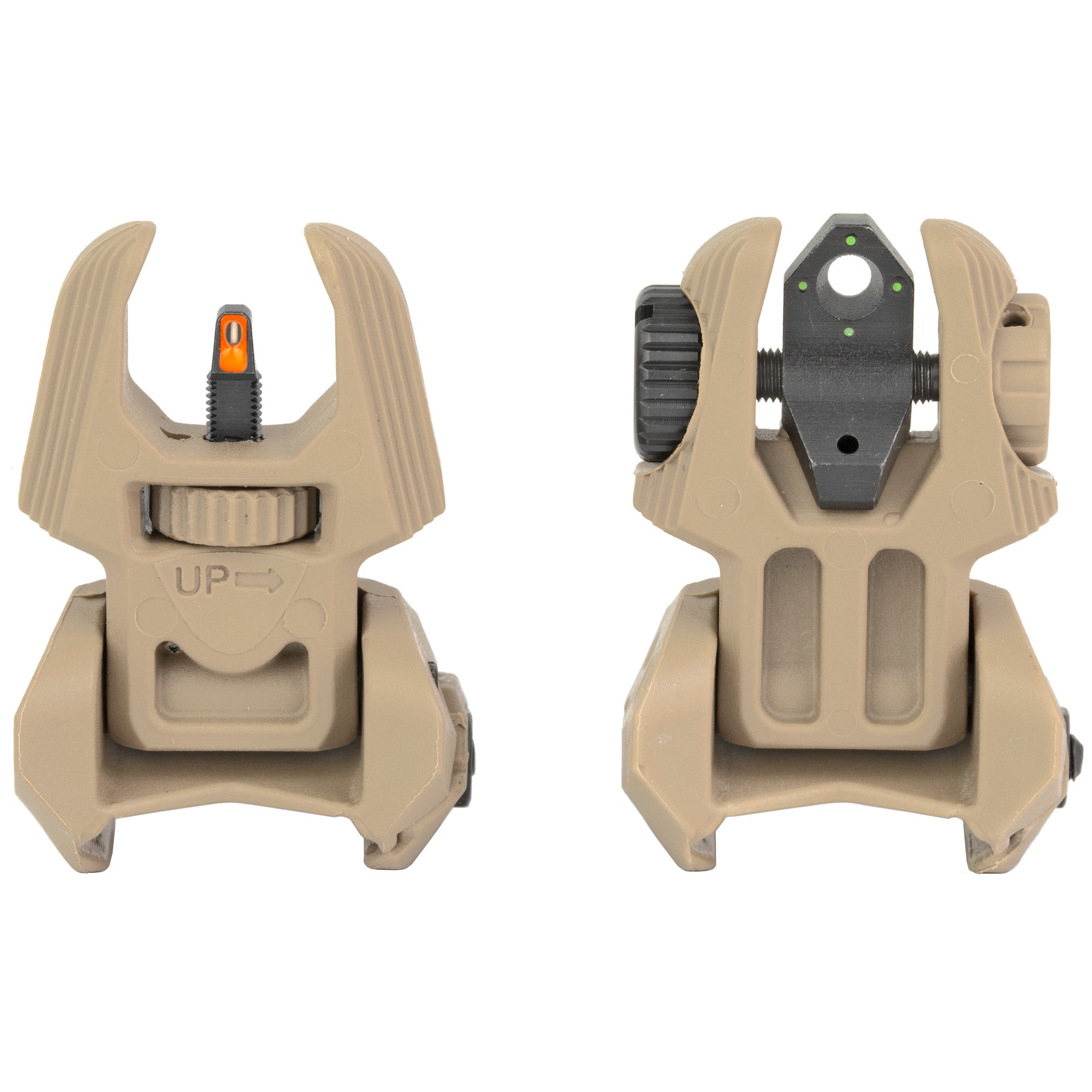 Meprolight FRBS Dual-Aperture Tritium Backup Sights with Green and Orange Illumination
