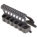 Mesa Tactical SureShell Aluminum Shotshell Carrier with Rail, 6-12 Gauge, Black – Part Number 91630