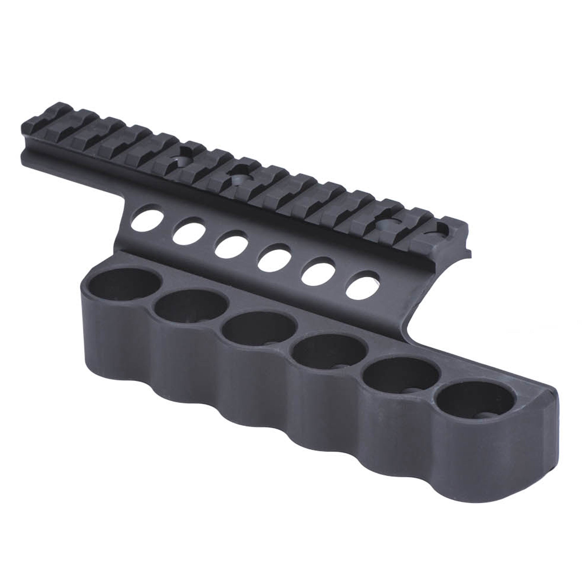 Mesa Tactical SureShell Aluminum Shotshell Carrier with Rail - Black, Part #92010