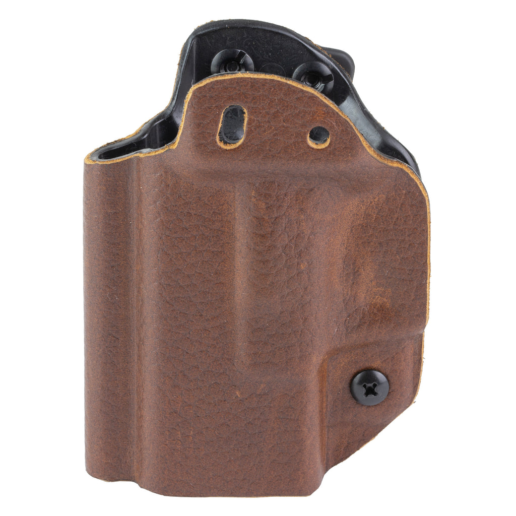 Mission First Tactical Hybrid Holster for Springfield Hellcat in Brown – Versatile IWB, OWB, AIWB Carry with Adjustable Retention and Secure Click