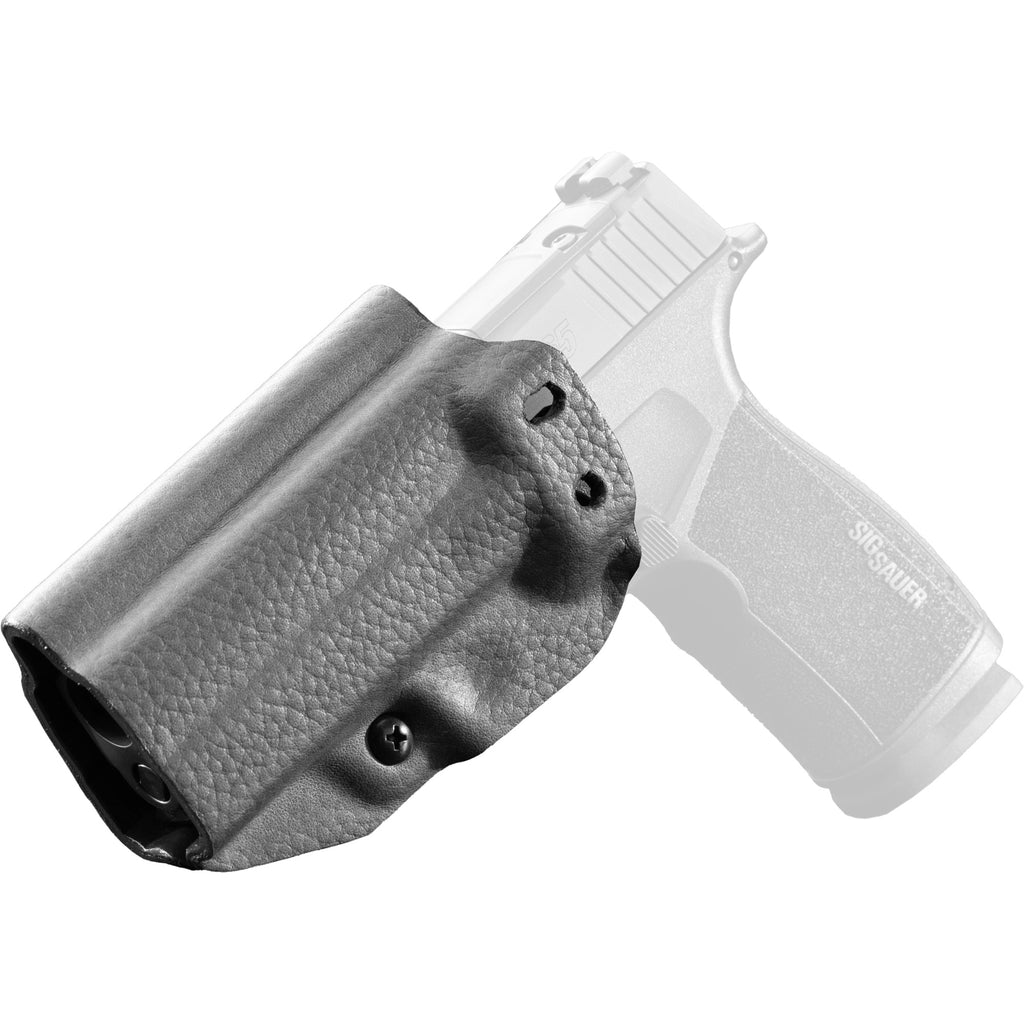 Mission First Tactical H3-SIG-6-BLK2 Hybrid Kydex and Leather Holster for Sig P365-XMacro, Black