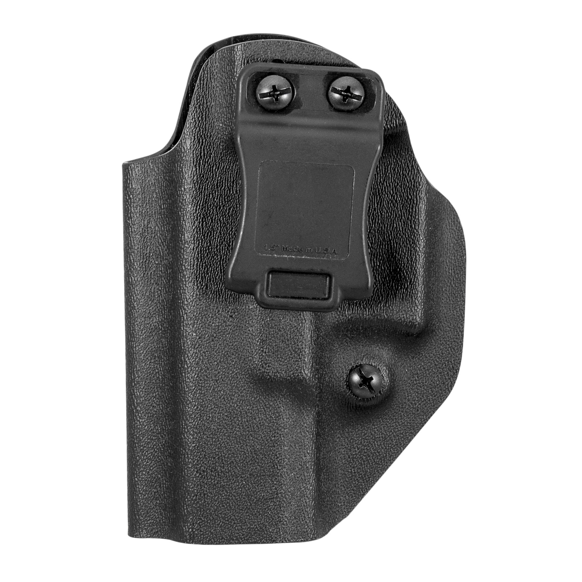 Mission First Tactical HGL19AIWBA-BL Kydex Inside Waistband Holster for Glock 19 and 23 - Ambidextrous, Black