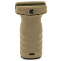 Mission First Tactical React Short Vertical Foregrip in Scorched Dark Earth – Compact, Textured Grip for Enhanced Control