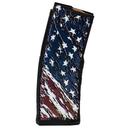 Amend2 AR-15 Magazine with American Flag Design, 30 Rounds, Model 556MOD3FLAG30