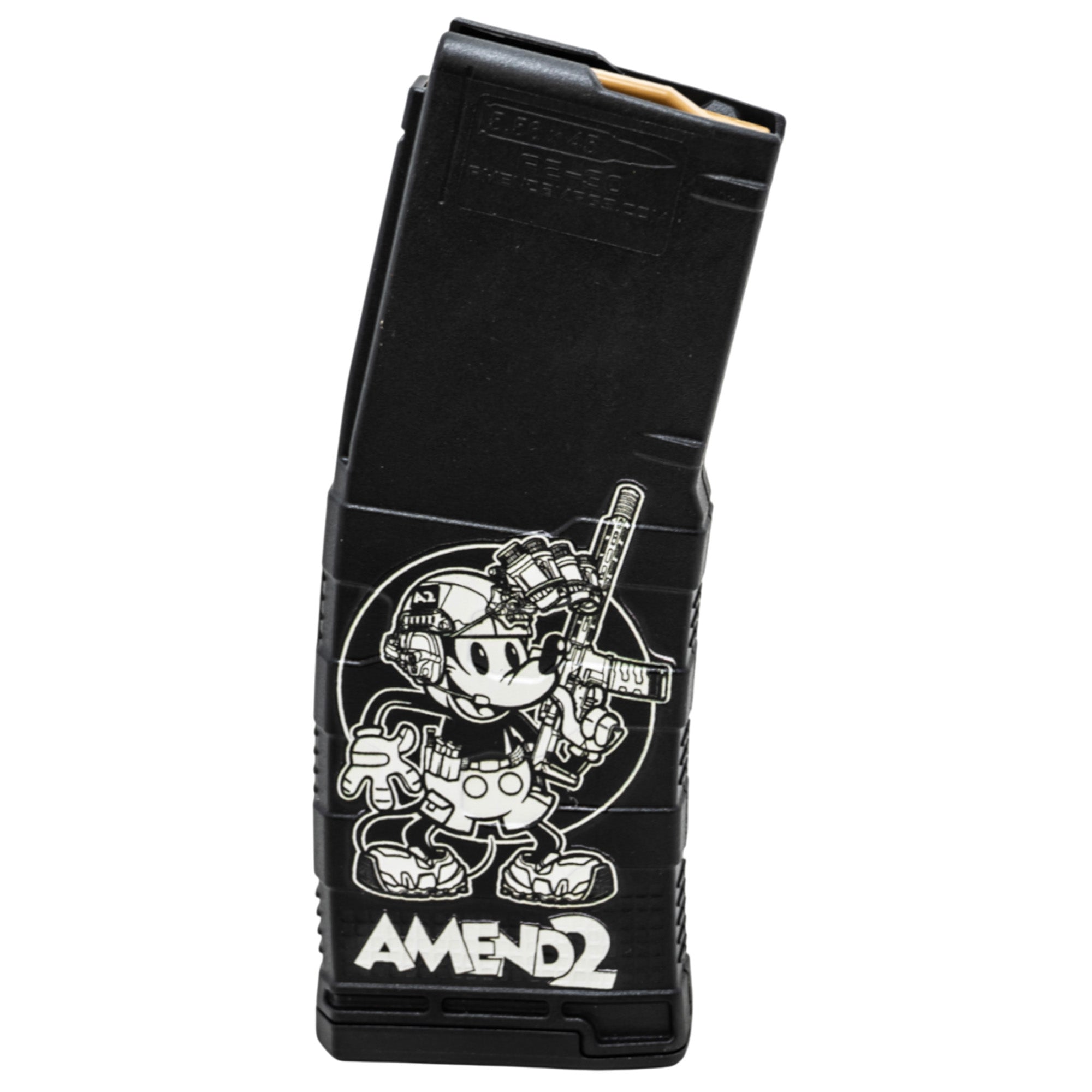 Amend2 Custom-Printed MOD-3 Steamboat Willie AR-15 Magazine - 30 Rounds, Black