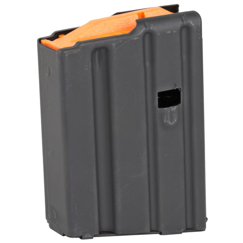 Ammunition Storage Components Magazine, 223 Remington, Fits AR-15, 10 Round, Stainless Black, Orange Follower
