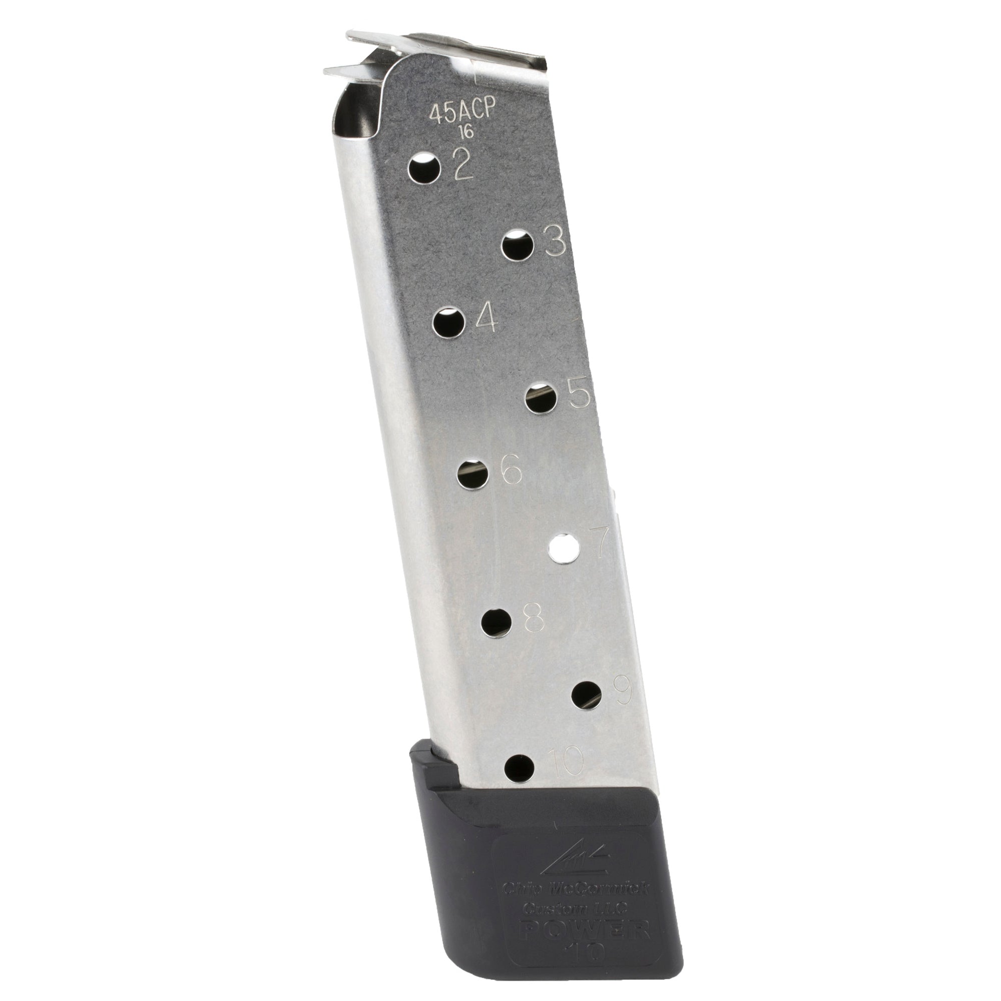 CMC Products Power Magazine for 1911 .45 ACP, 10-Round Capacity, Silver