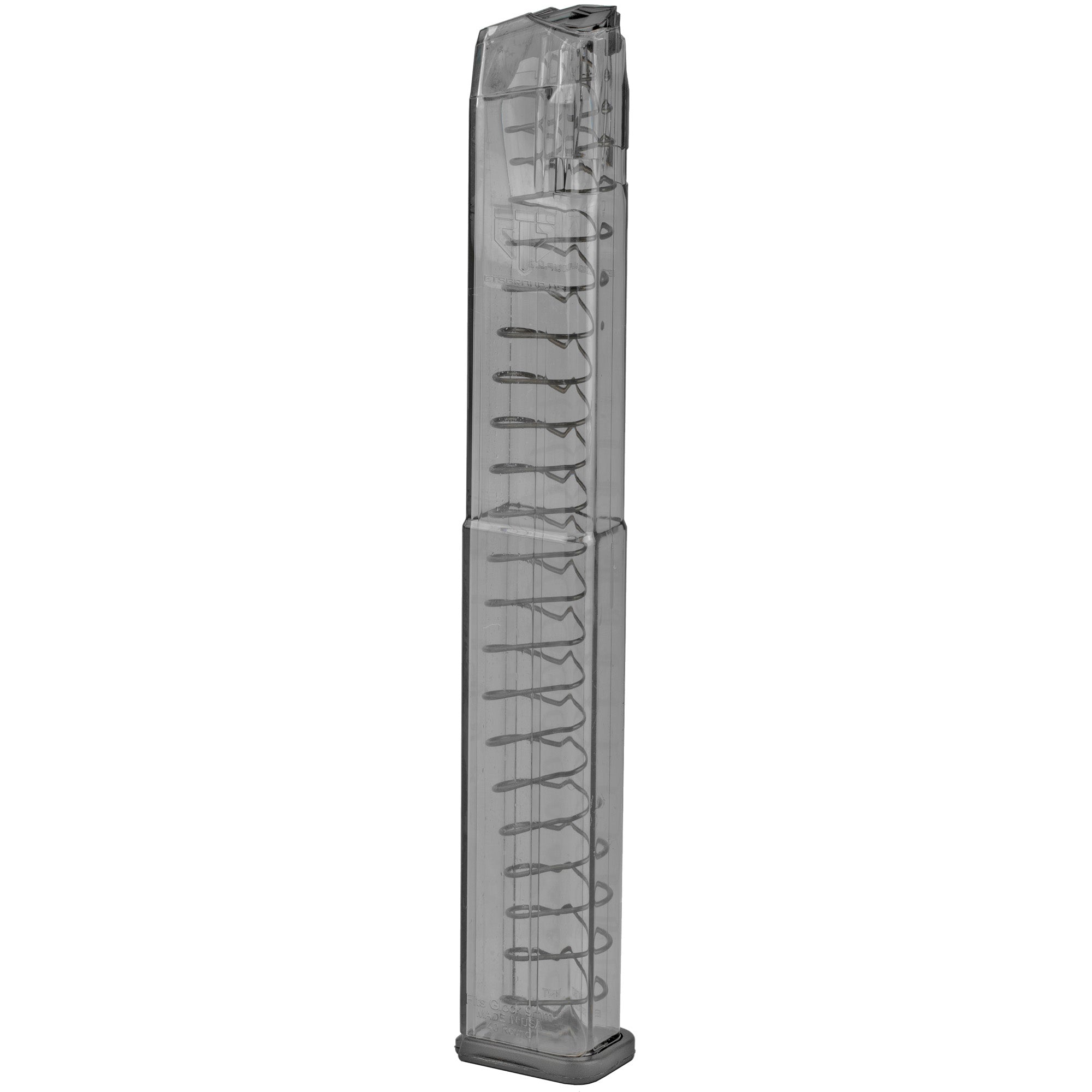 Elite Tactical Systems Group ETS Mag for Glock 17/19 9mm, 40 Round Capacity, Clear