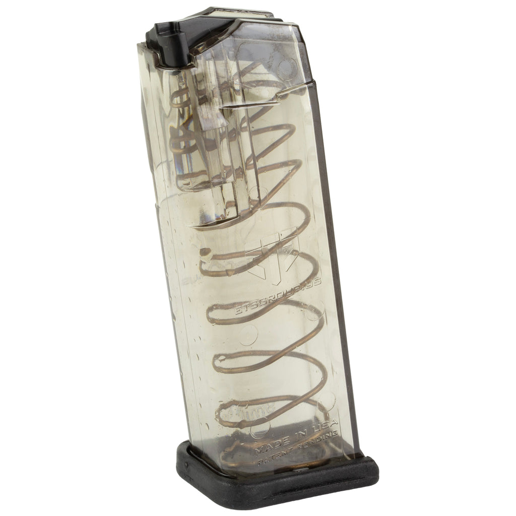 Elite Tactical Systems Group ETS Magazine for Glock 19/26 9mm, 15-Round Capacity, Clear