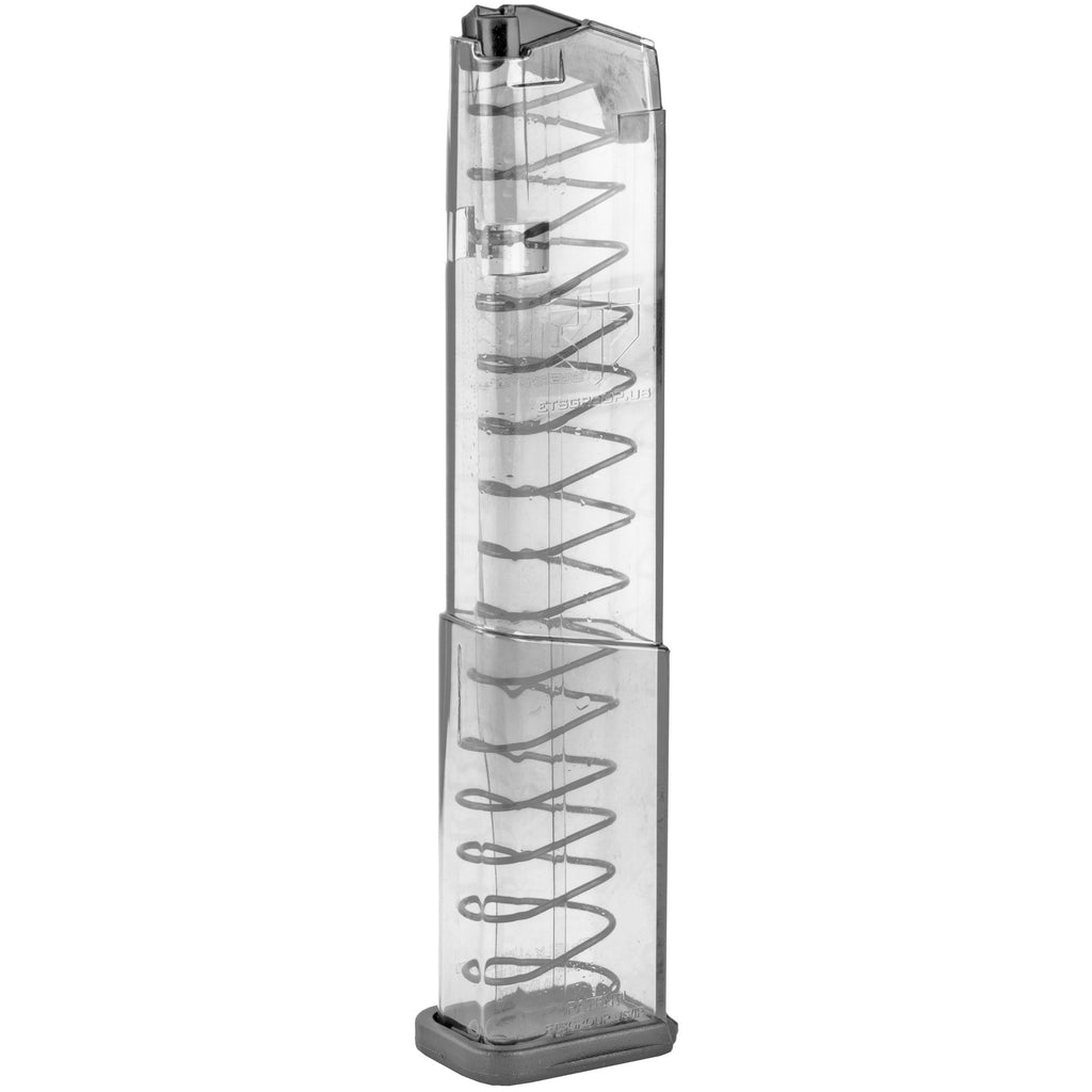 Elite Tactical Systems Group ETS Mag for Glock 43X 9mm, 19 Round Capacity, Clear Polymer Magazine