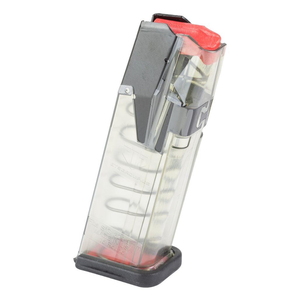 Elite Tactical Systems Group ETS Omega Magazine for SIG P320 9mm – 15 Round Capacity, Clear Polymer Construction