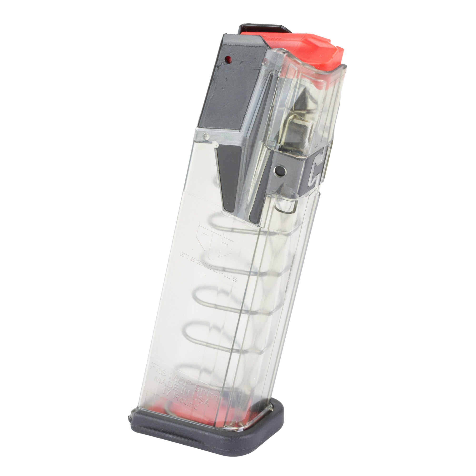 Elite Tactical Systems Group ETS Omega 9mm Magazine for S&W M&P, 17 Rounds, Clear