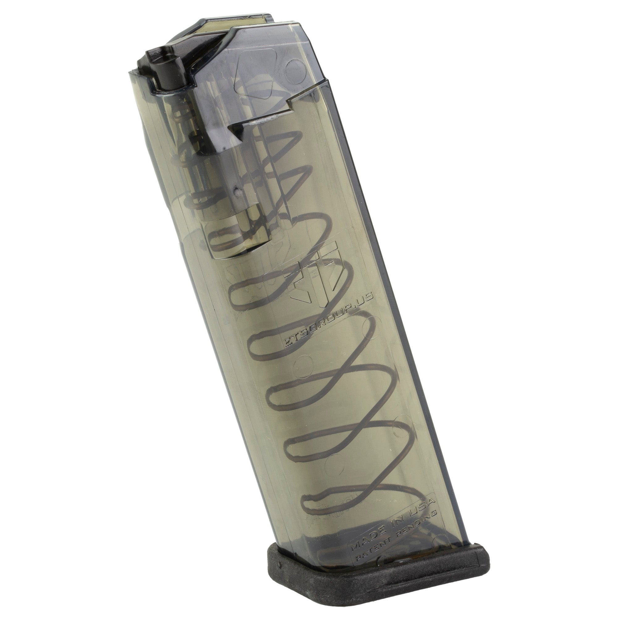 Elite Tactical Systems Group SMK-GLK-17 9mm Magazine for Glock 17/19 - Carbon Smoke, 17-Round Capacity