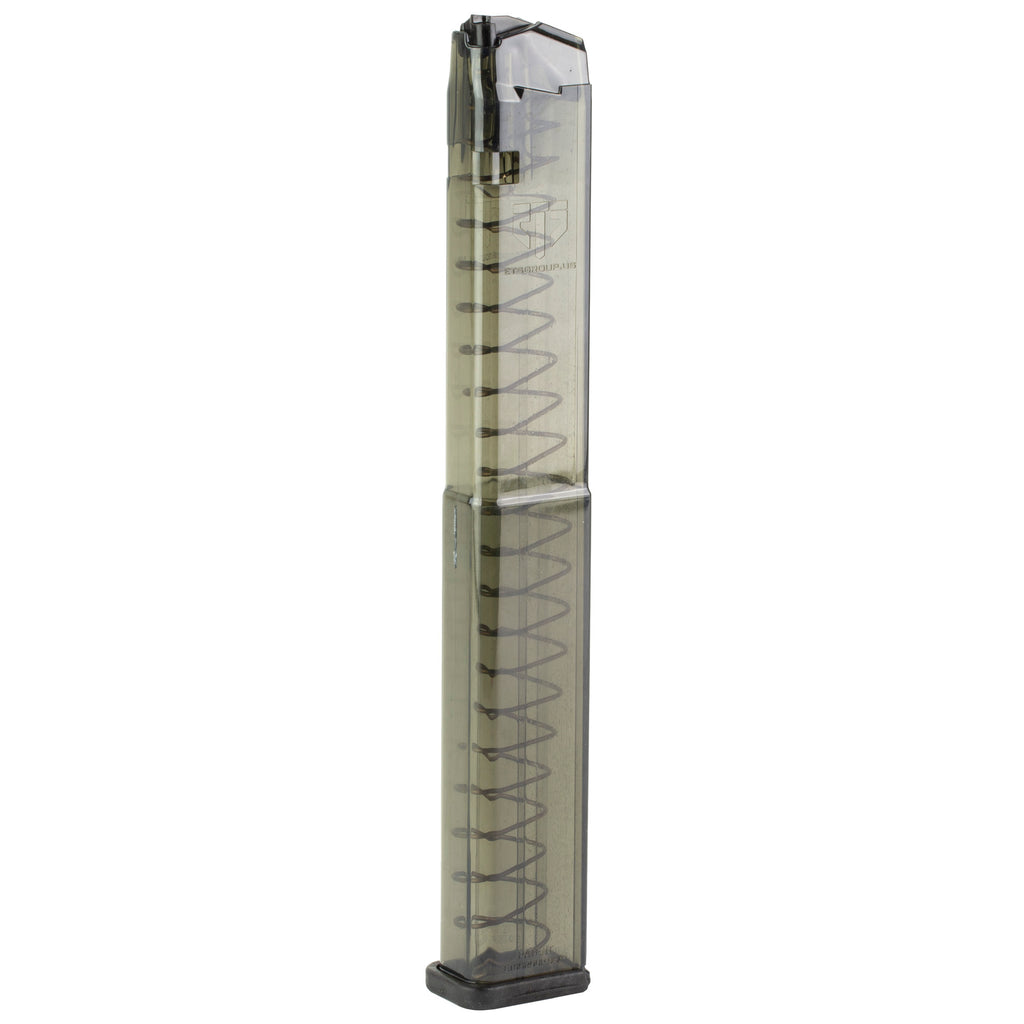 Elite Tactical Systems Group SMK-GLK-18-40 9mm Magazine for Glock 17/19, 40 Rounds, Carbon Smoke