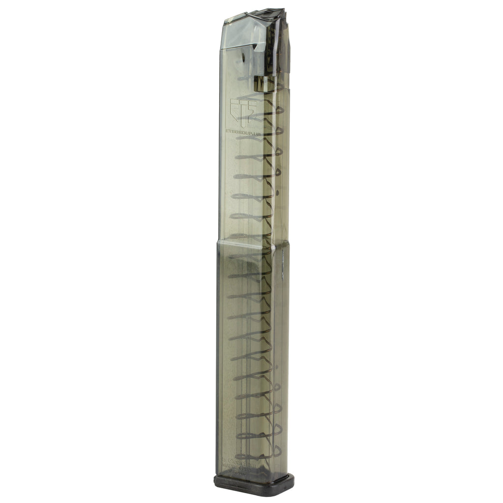 Elite Tactical Systems Group SMK-GLK-18-40 9mm Magazine for Glock 17/19, 40 Rounds, Carbon Smoke