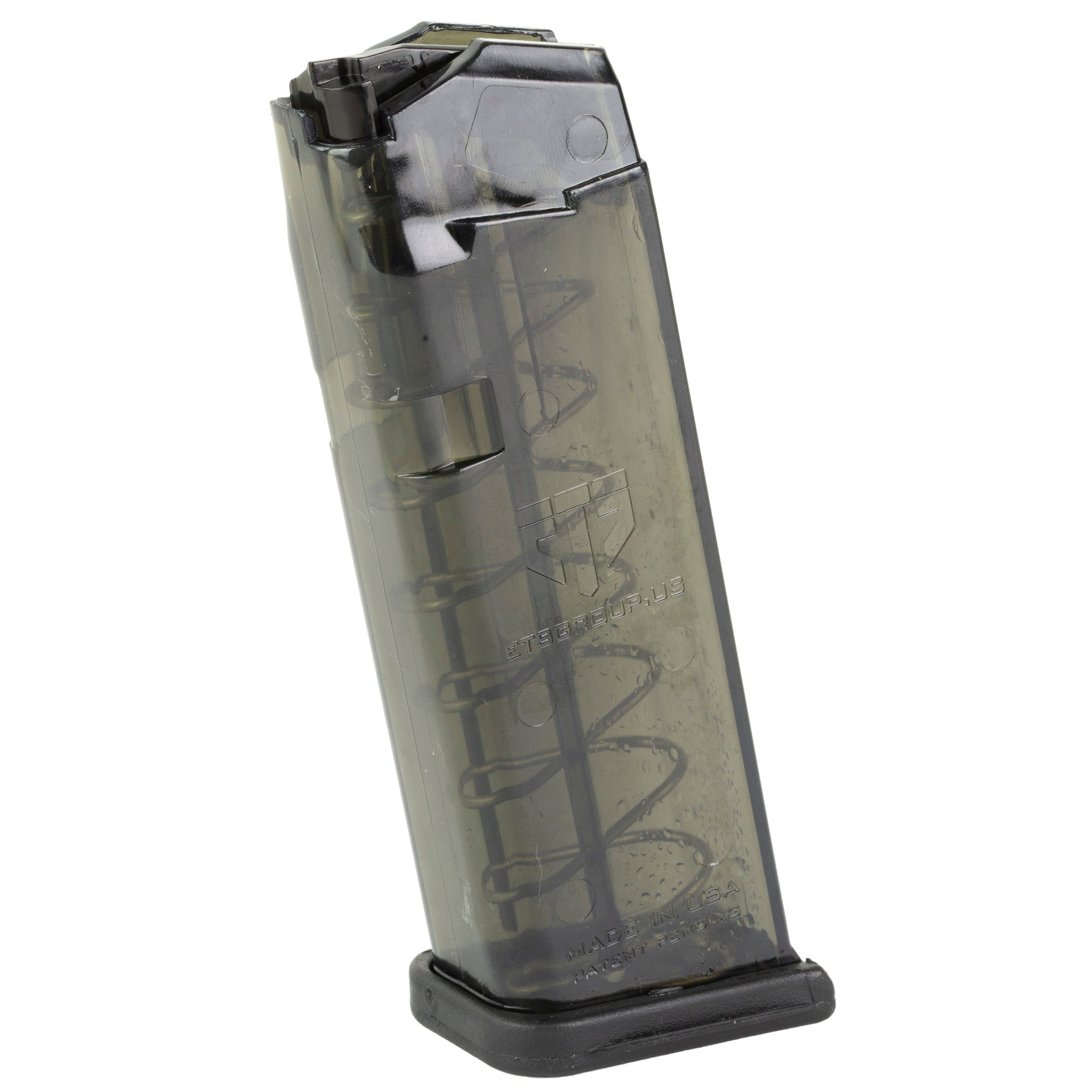 Elite Tactical Systems Group SMK-GLK-19-10 9mm Magazine - 10 Rounds, Carbon Smoke