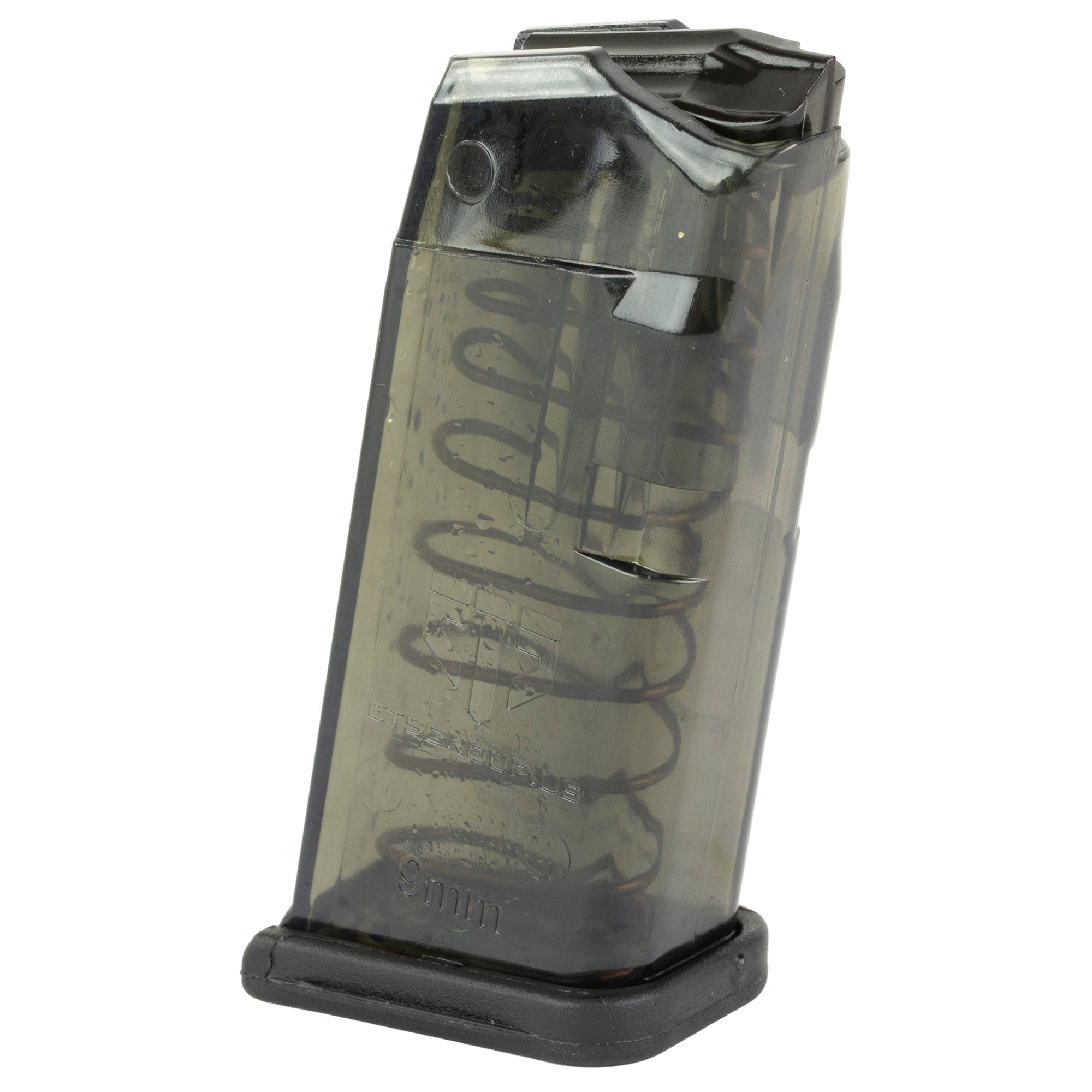 Elite Tactical Systems Group ETS Mag for Glock 26 9mm, 10 Round Capacity, Carbon Smoke