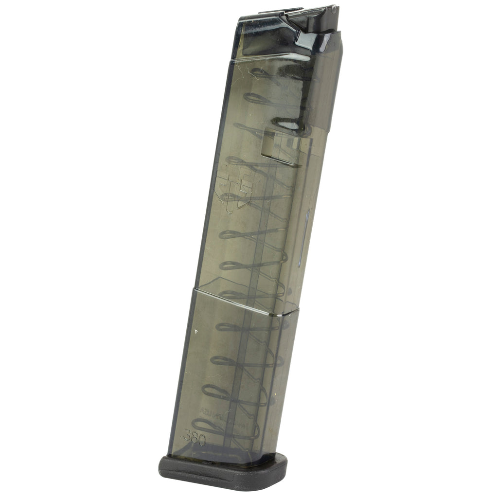 Elite Tactical Systems Group ETS Mag for Glock 42 380 ACP, 12-Round Capacity, Carbon Smoke
