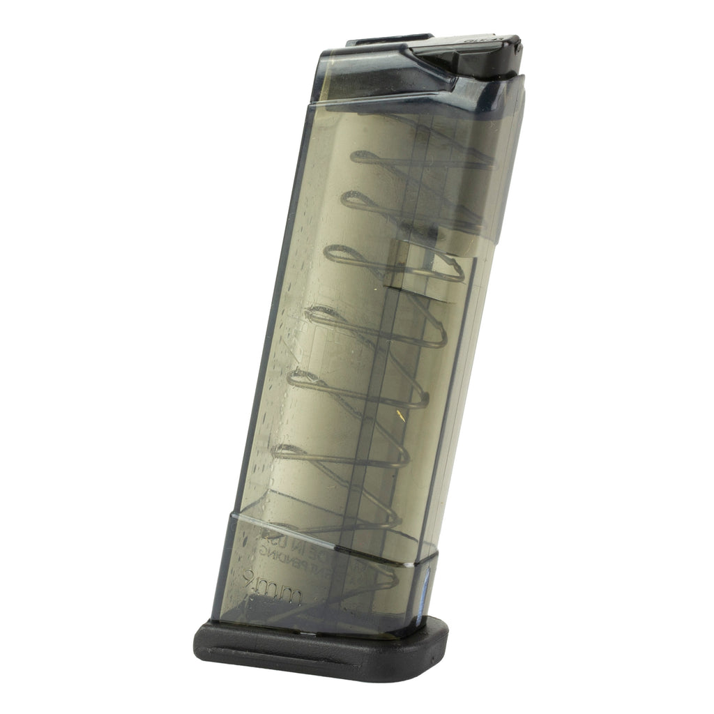 Elite Tactical Systems Group ETS Mag for Glock 43 9mm, 9 Round Capacity, Carbon Smoke