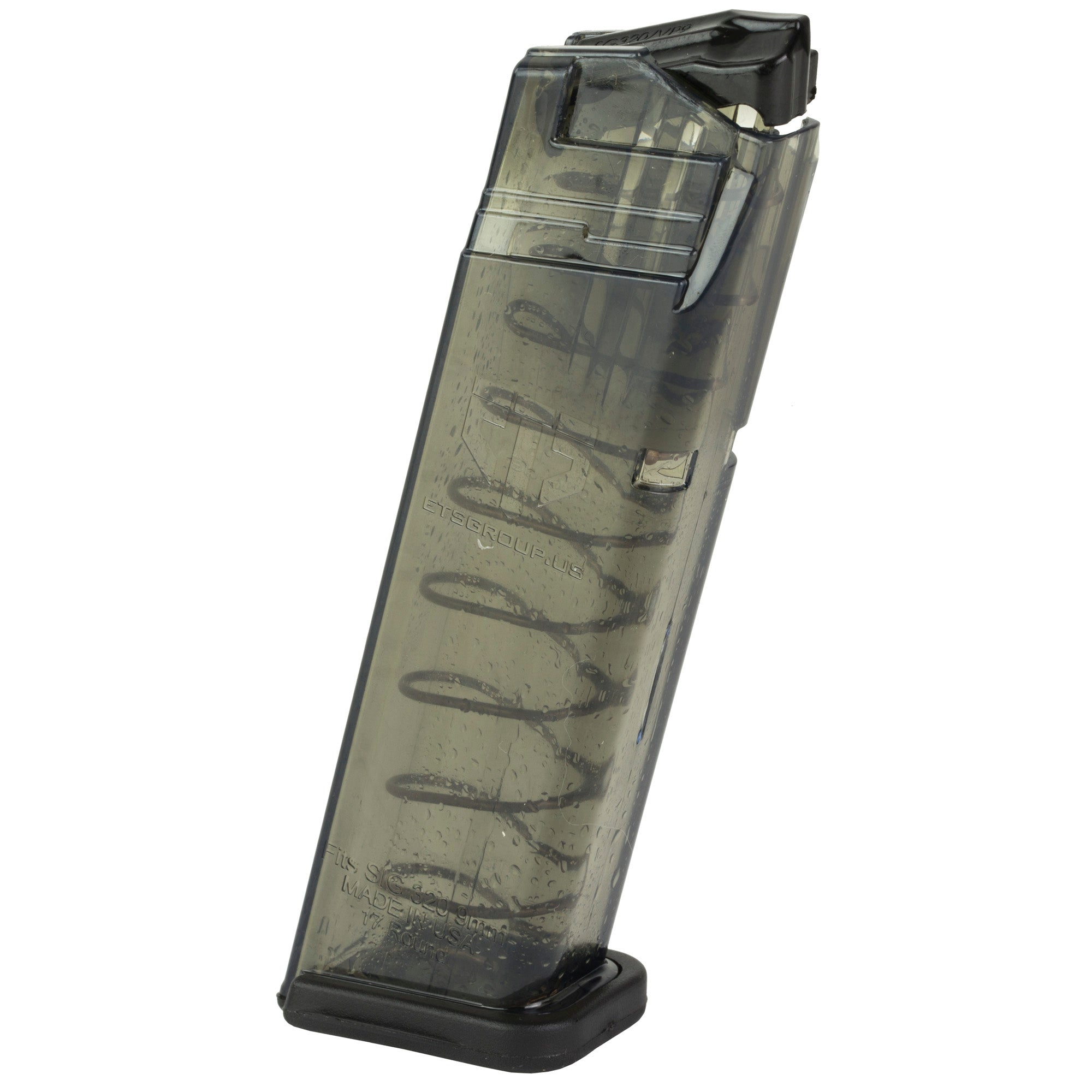 Elite Tactical Systems Group ETS Mag for SIG P320 9mm, 17-Round Capacity, Carbon Smoke