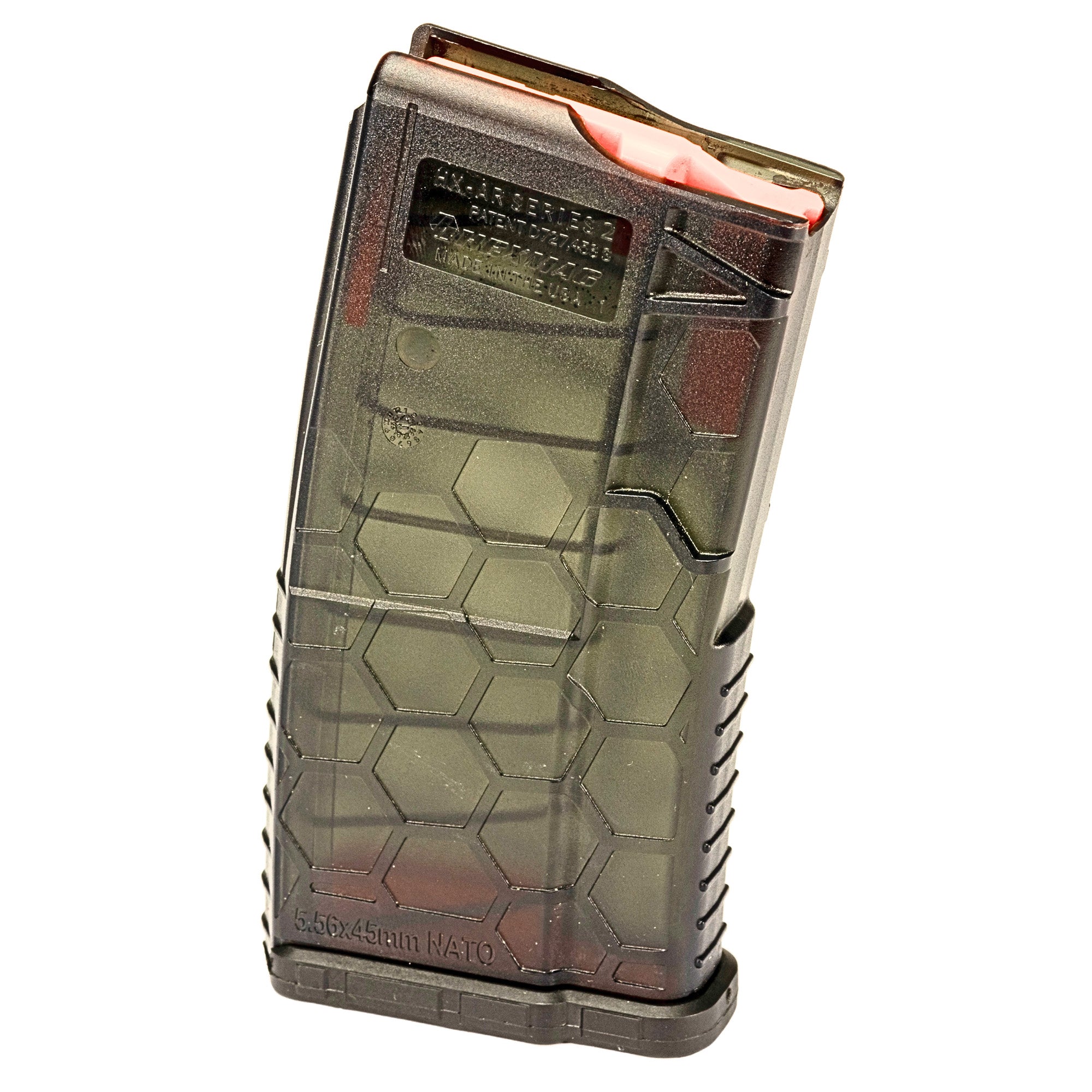 HEXMAG Series 2 10-Round Magazine for AR-15 in 223 Remington, Translucent Smoke