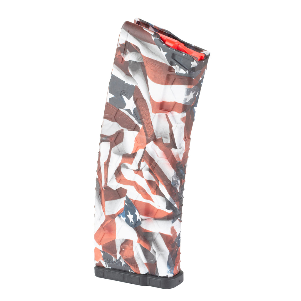 HEXMAG Polyhex 2 HD Magazine for AR-15 5.56 NATO, 10 Rounds, US Flag Design