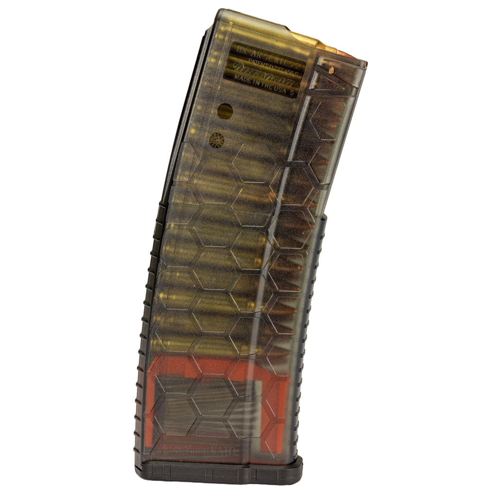 HEXMAG Hexview S2 AR-15 Magazine 10 Rounds for 223 Remington, Translucent Smoke
