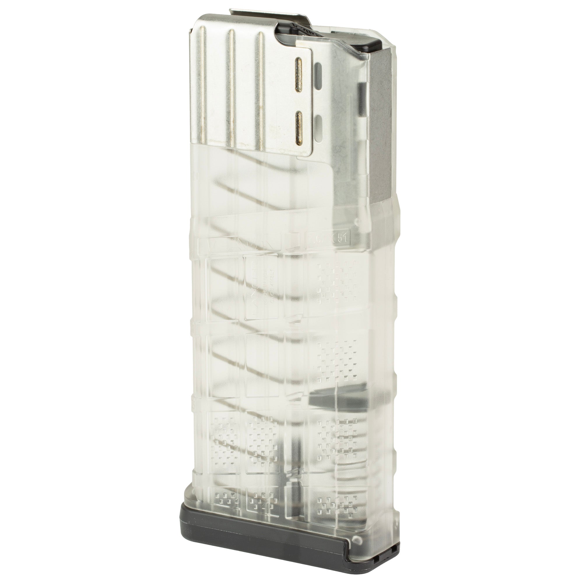 Lancer Systems L7AWM 25-Round Clear Magazine for 308 Winchester with Switchable Drain Lock