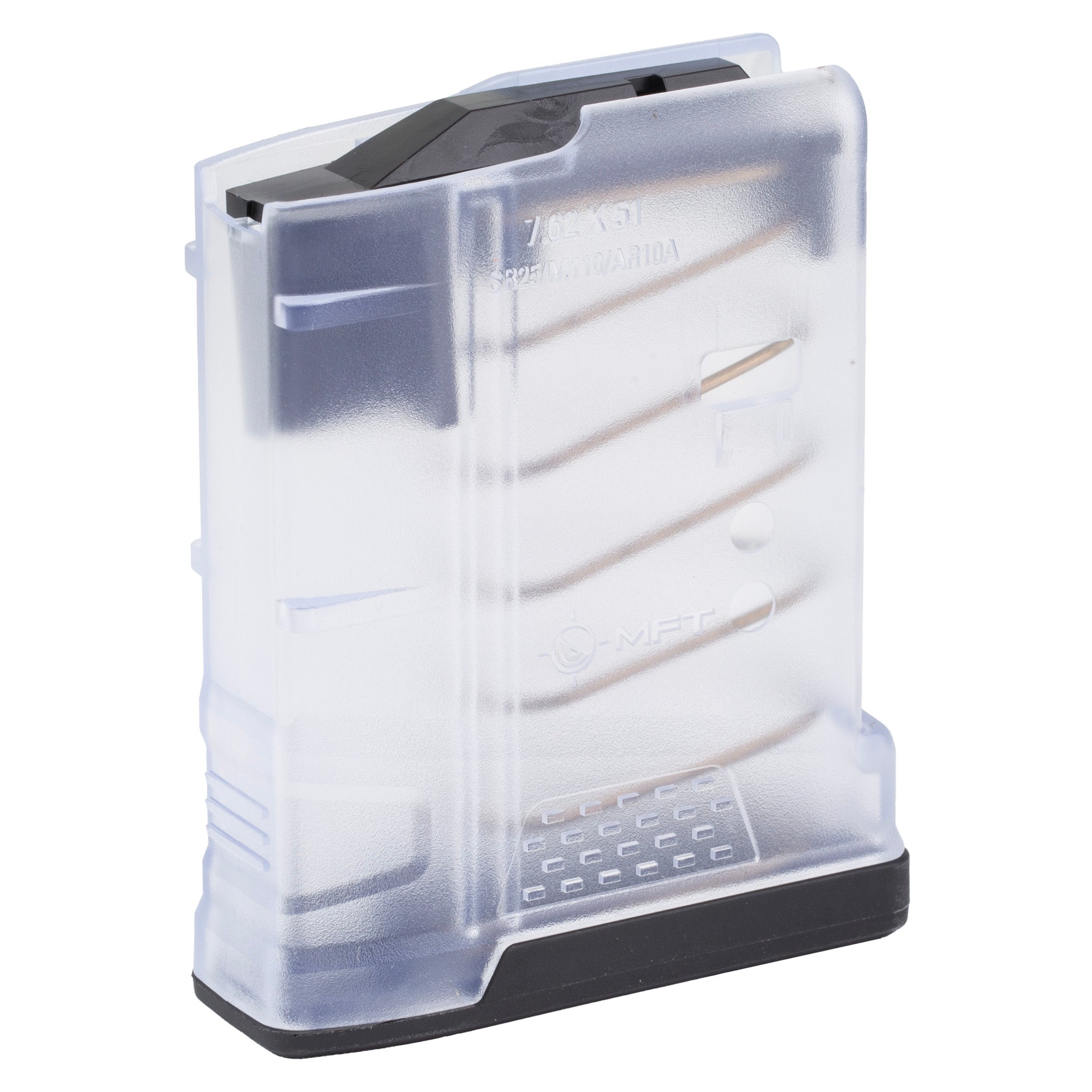 Mission First Tactical Extreme Duty Magazine for AR10/SR25 - 10 Rounds, .308 Winchester, Translucent Clear