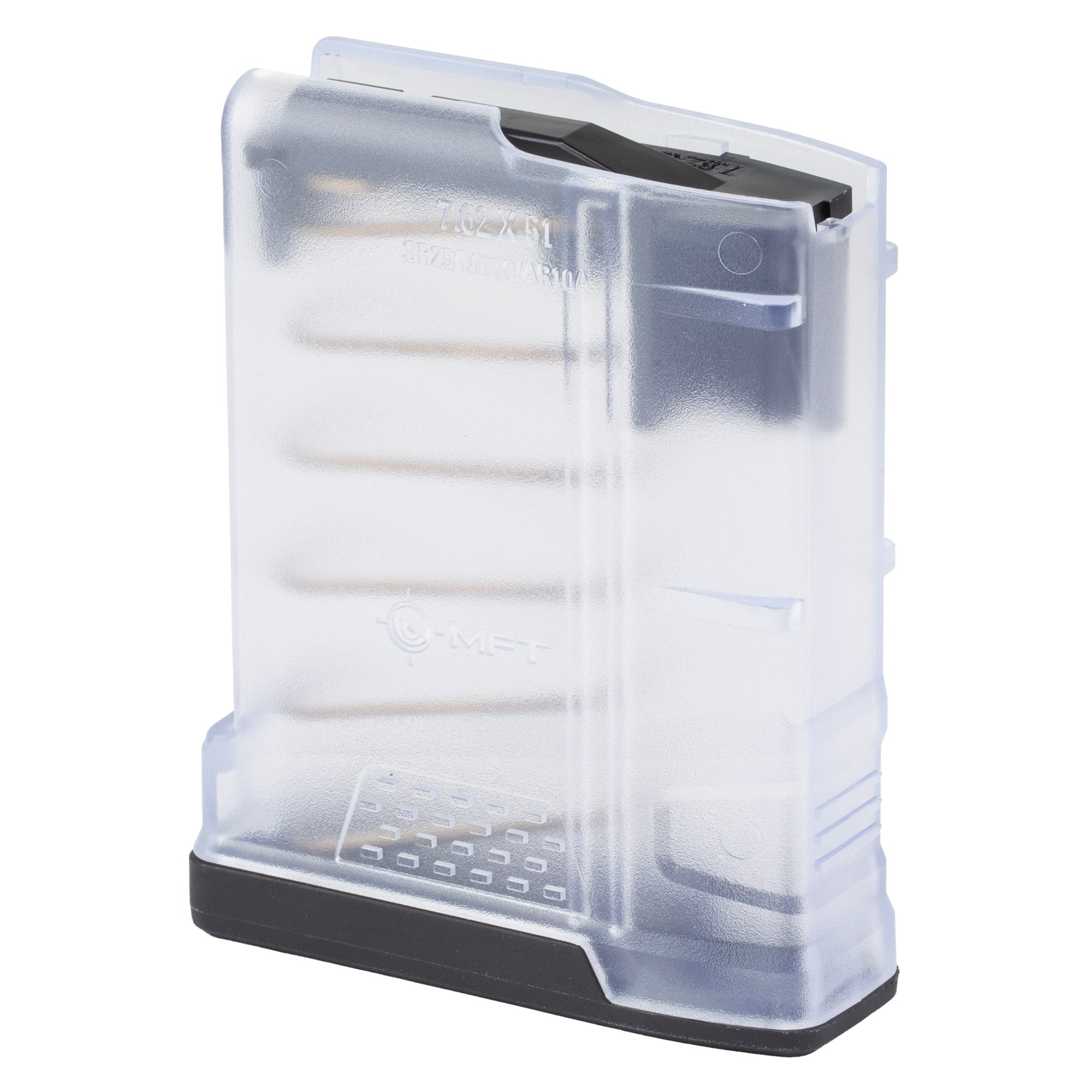 Mission First Tactical Extreme Duty Magazine for AR10/SR25 - 10 Rounds, .308 Winchester, Translucent Clear