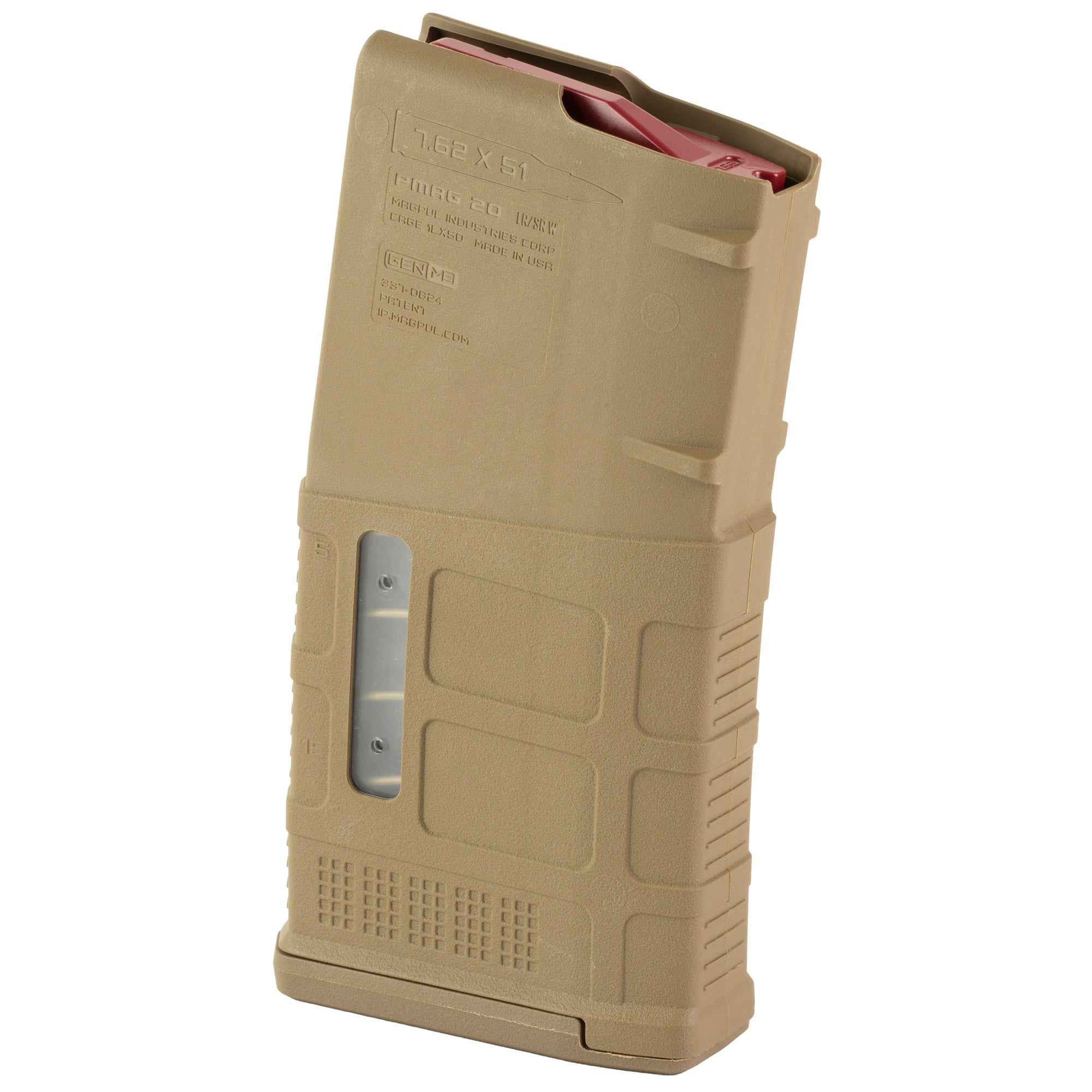Magpul Industries PMAG M3 Window 20-Round Magazine for 7.62x51 NATO Rifles in Coyote