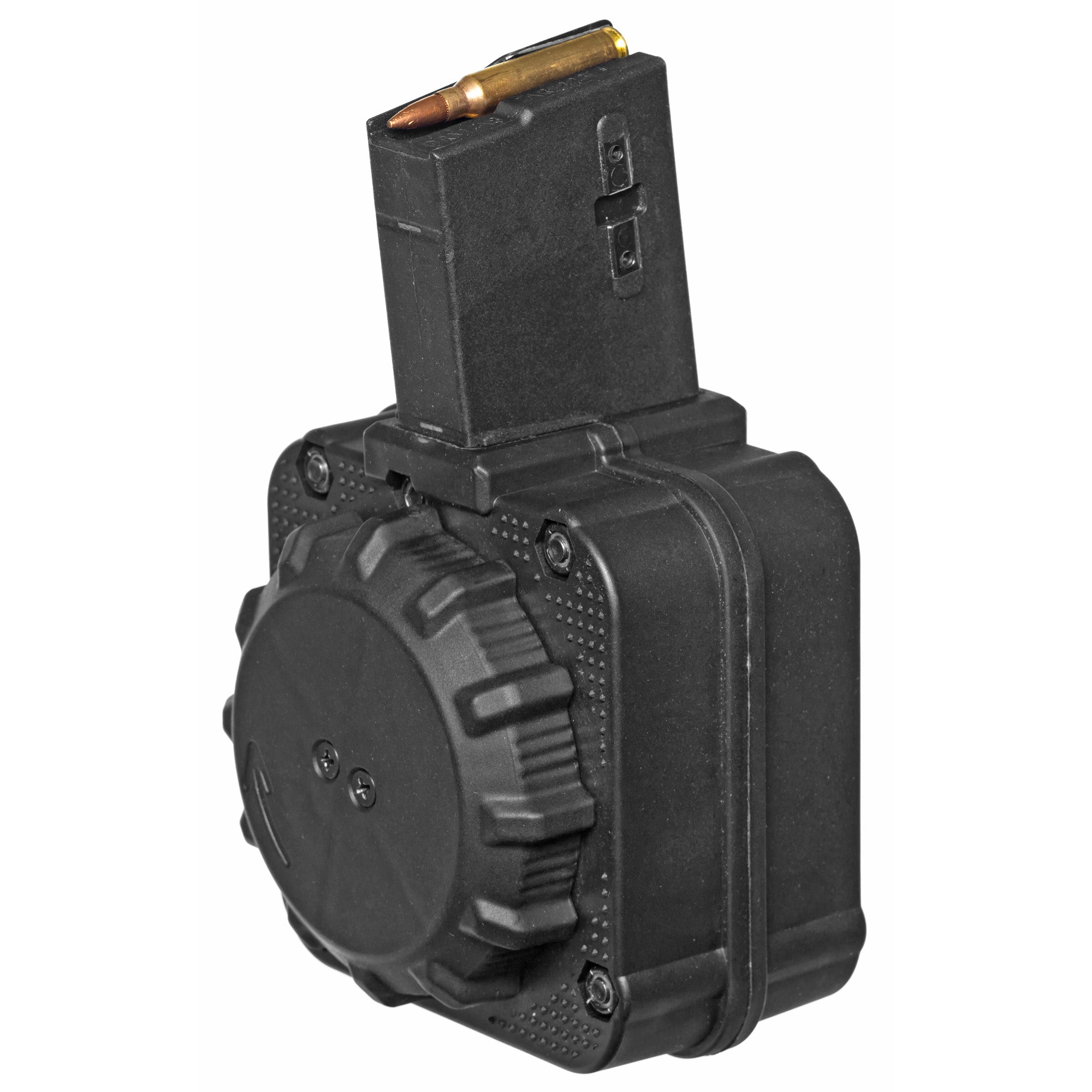 ProMag Industries AR-15 5.56mm 65-Round Drum Magazine in Black, Part Number DRM-A8