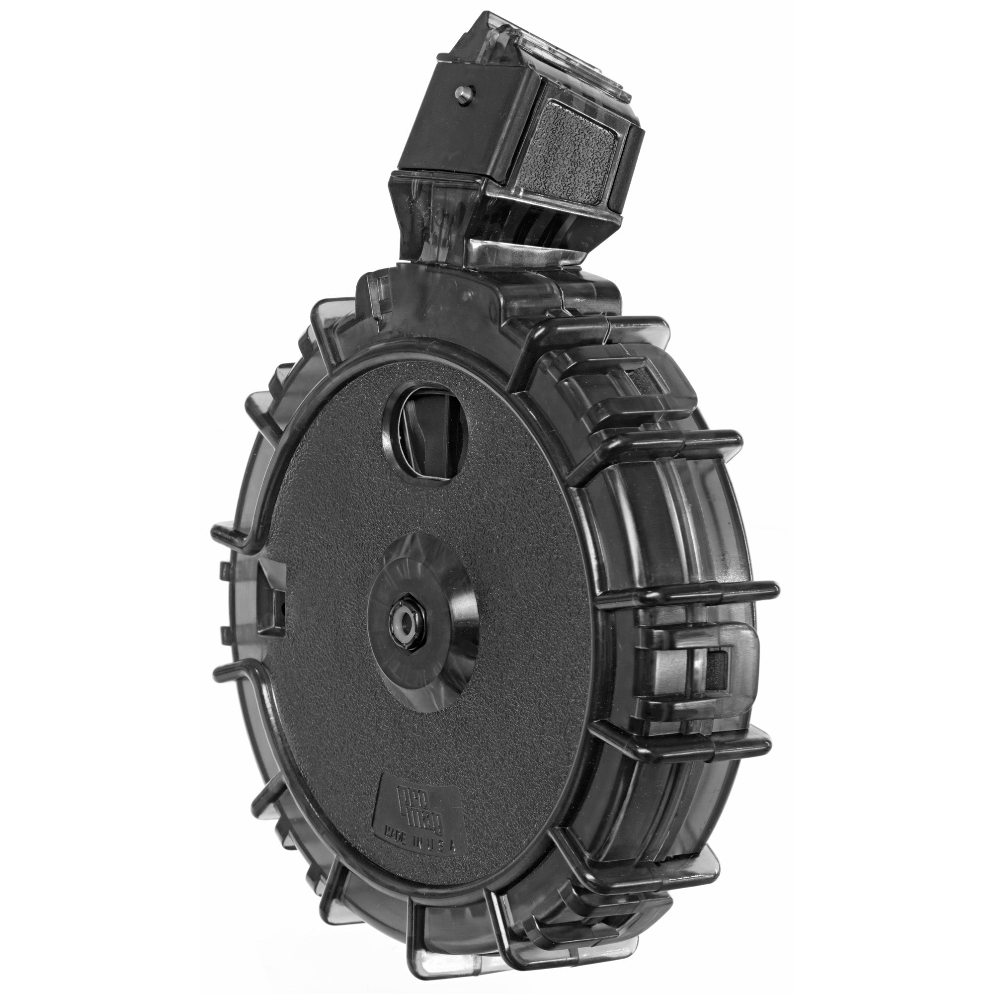 ProMag Industries RUG-A28 55-Round Drum Magazine for .22 LR - Smoke Gray