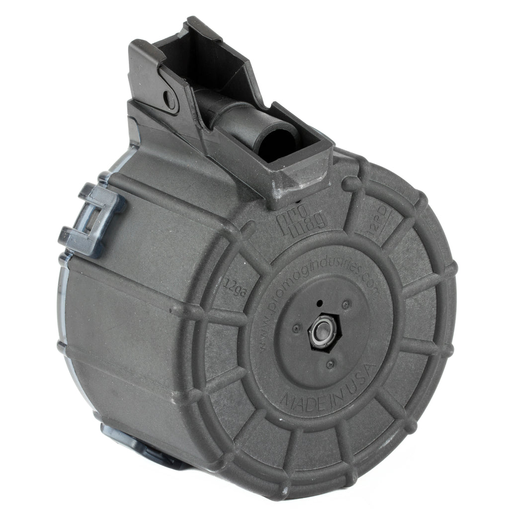 ProMag Industries SAI-A7 12-Gauge 12-Round Drum Magazine for Saiga Shotguns, Black