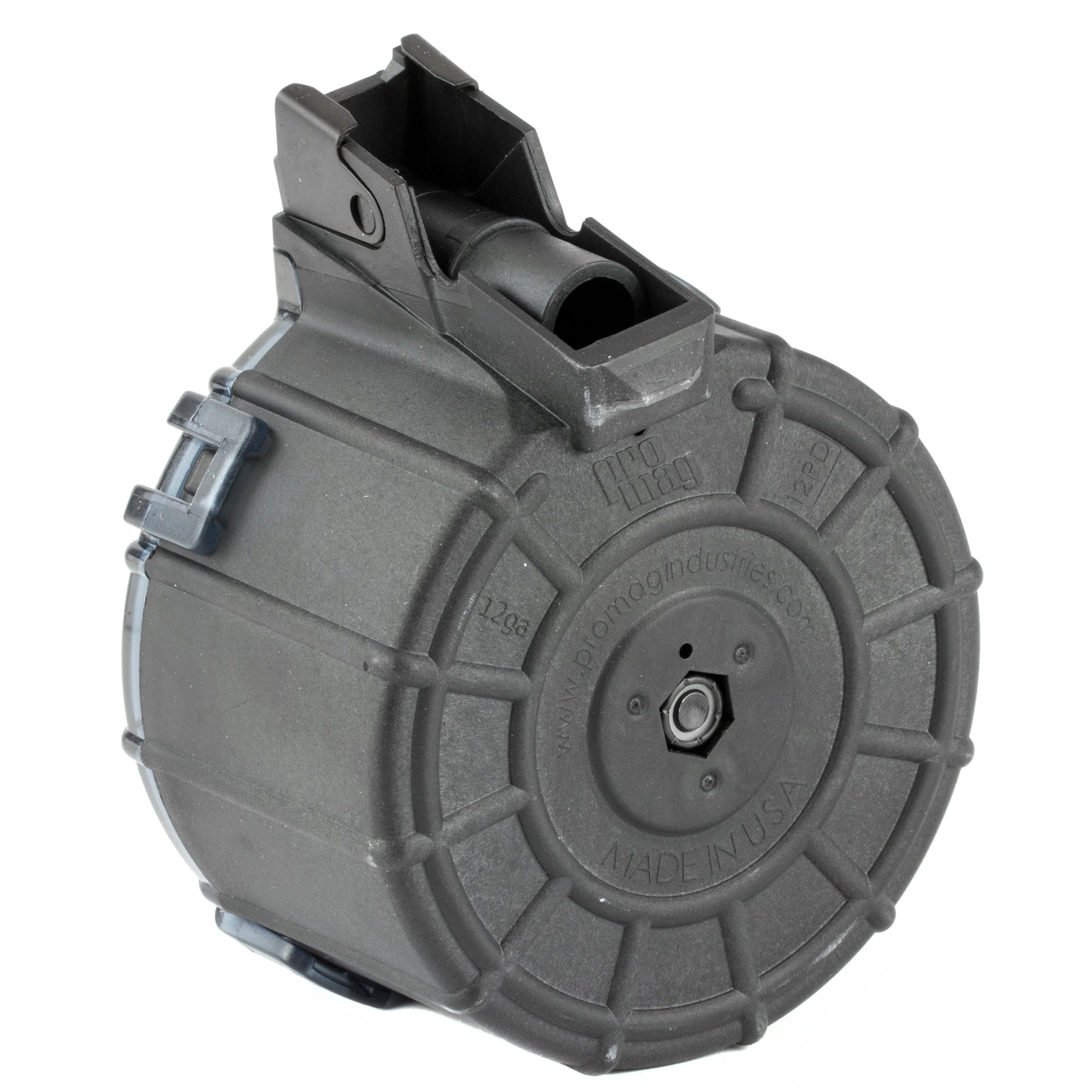 ProMag Industries SAI-A7 12-Gauge 12-Round Drum Magazine for Saiga Shotguns, Black