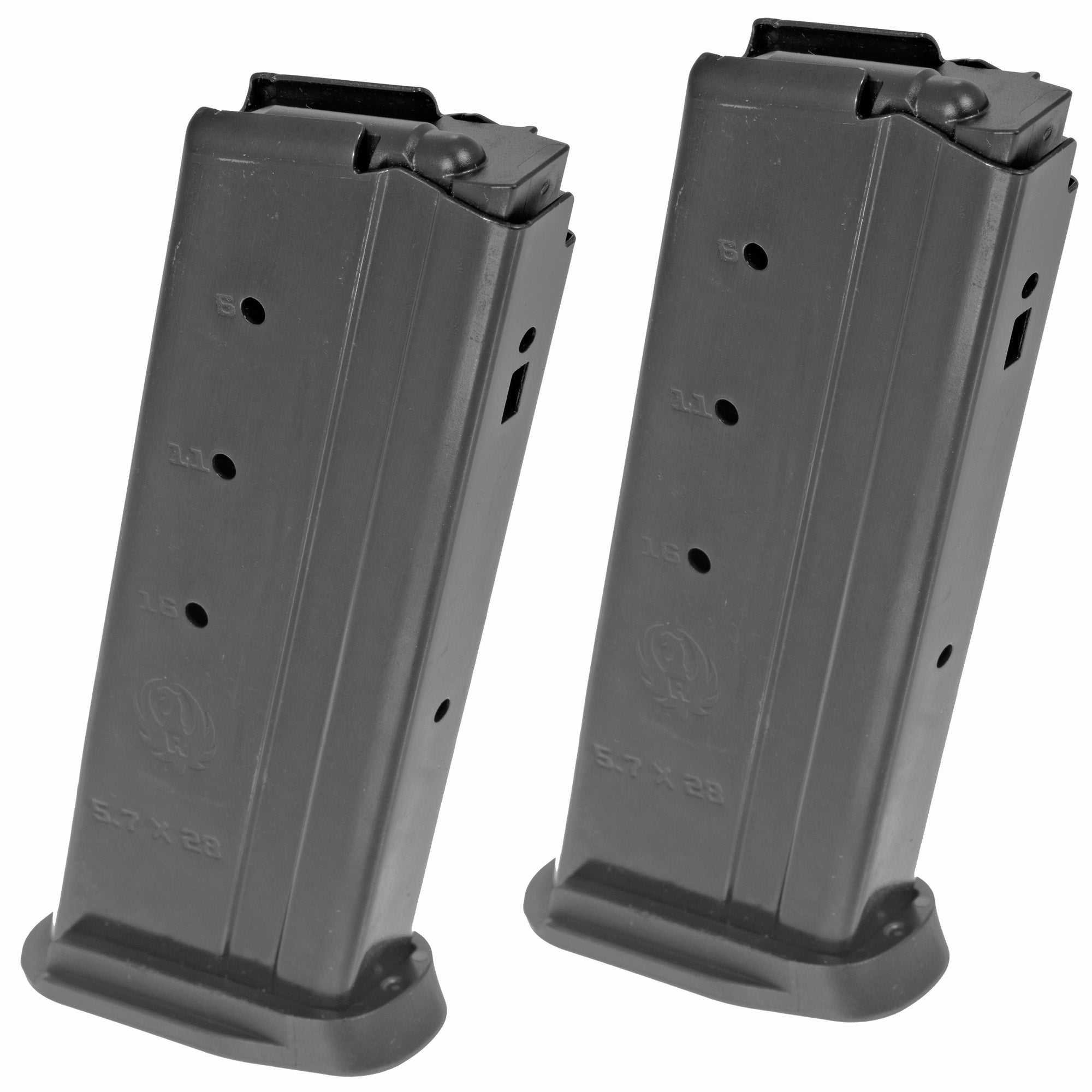 Ruger Model 5.7 5.7x28mm 20-Round Magazine - Black, Pack of 2